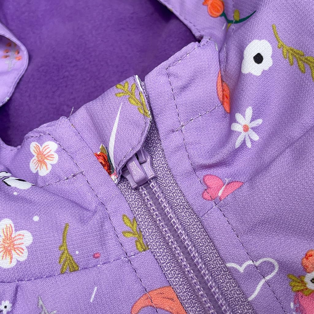 linboo softshell jacket girls' transitional jacket with hood, fleece-lined windbreaker, breathable rain jacket, waterproof outdoor jacket for children