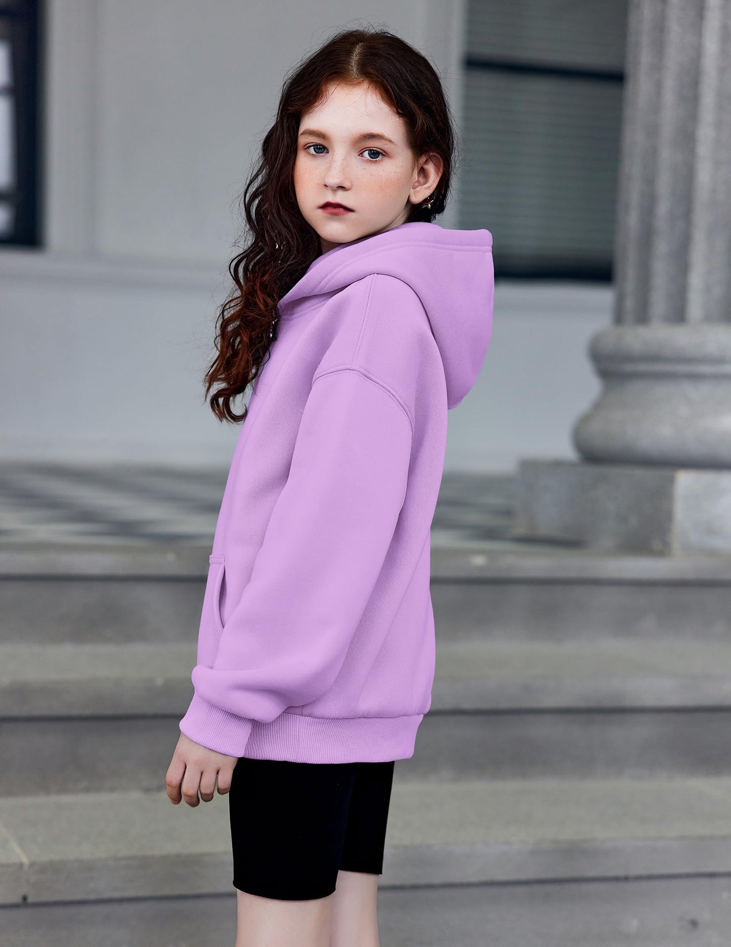 Arshiner Girls' Warm Fleece Children's Hoodie Winter Pullover with Pocket Sweatshirt for Girls 6-16 Years