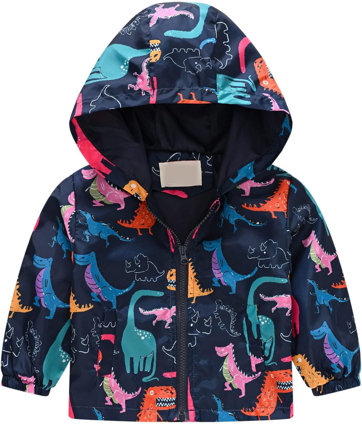 KQIVAM Children's Rain Jacket Transition Jacket Waterproof Outdoor Jacket Windproof with Hood Waterproof Jacket for Children Unisex Rainwear for Girls and Boys