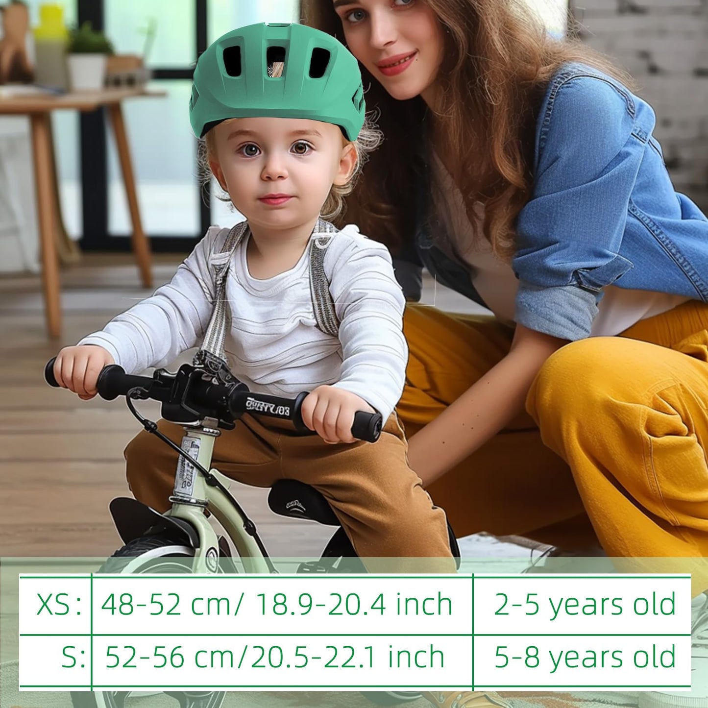 FAYDUDU Toddler Helmet Children's Bicycle Helmet Baby Multi-Sport Adjustable Helmet Sports Helmet Cycling Bicycle Scooter Skateboard Helmet Lightweight for Children Boys Girls from 2-8 Years Old