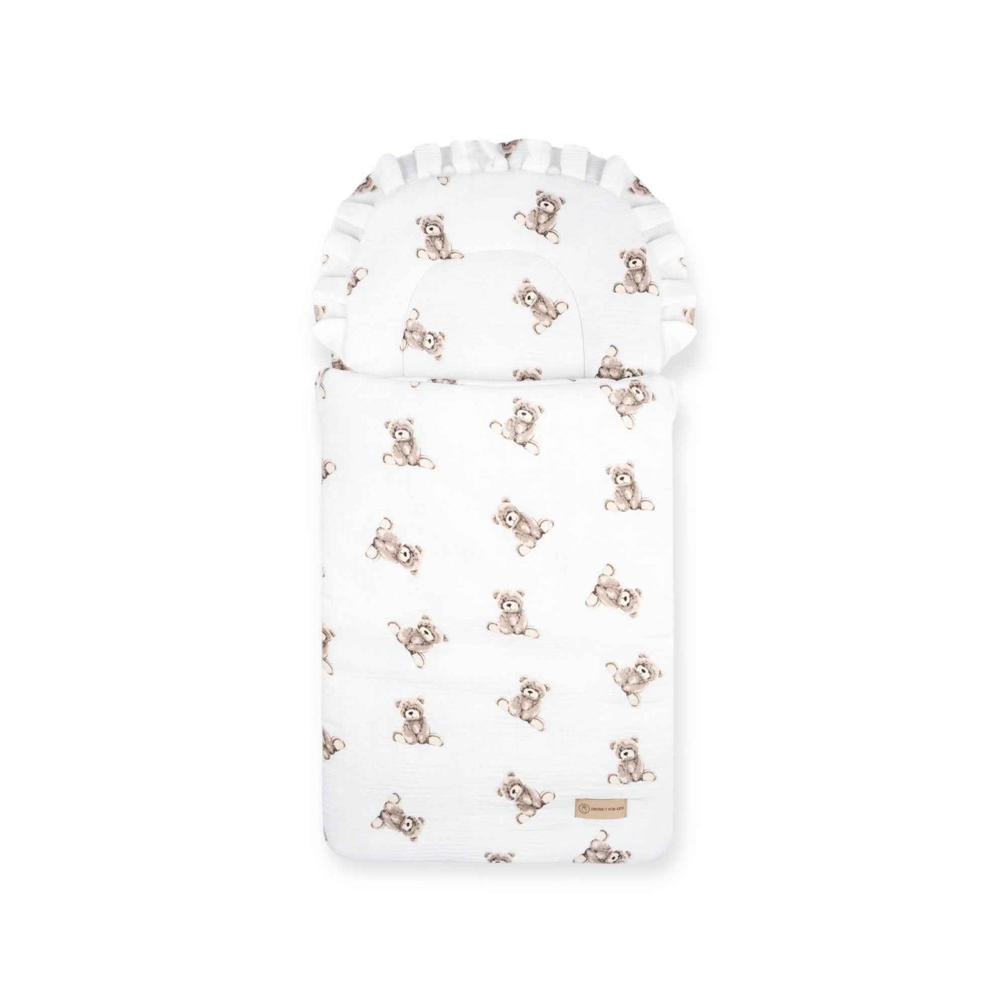 Babyschlafsack Dreamy Musselin Teddybär – süßer Ganzjahresschlafsack