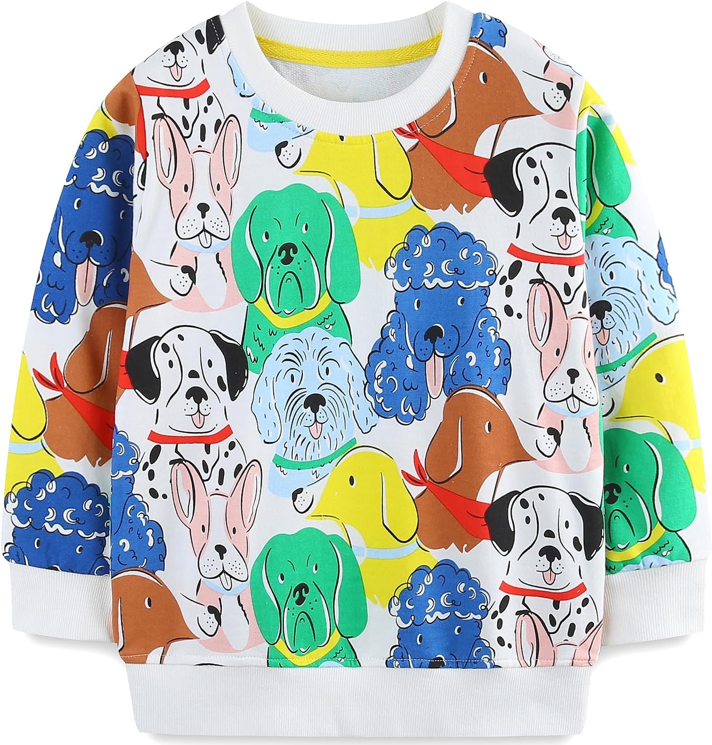 MUJOQE Jungen Sweatshirt Baumwolle Pullover Kinder Warme Langarm Shirt Activewear Tops 1-7 Jahre