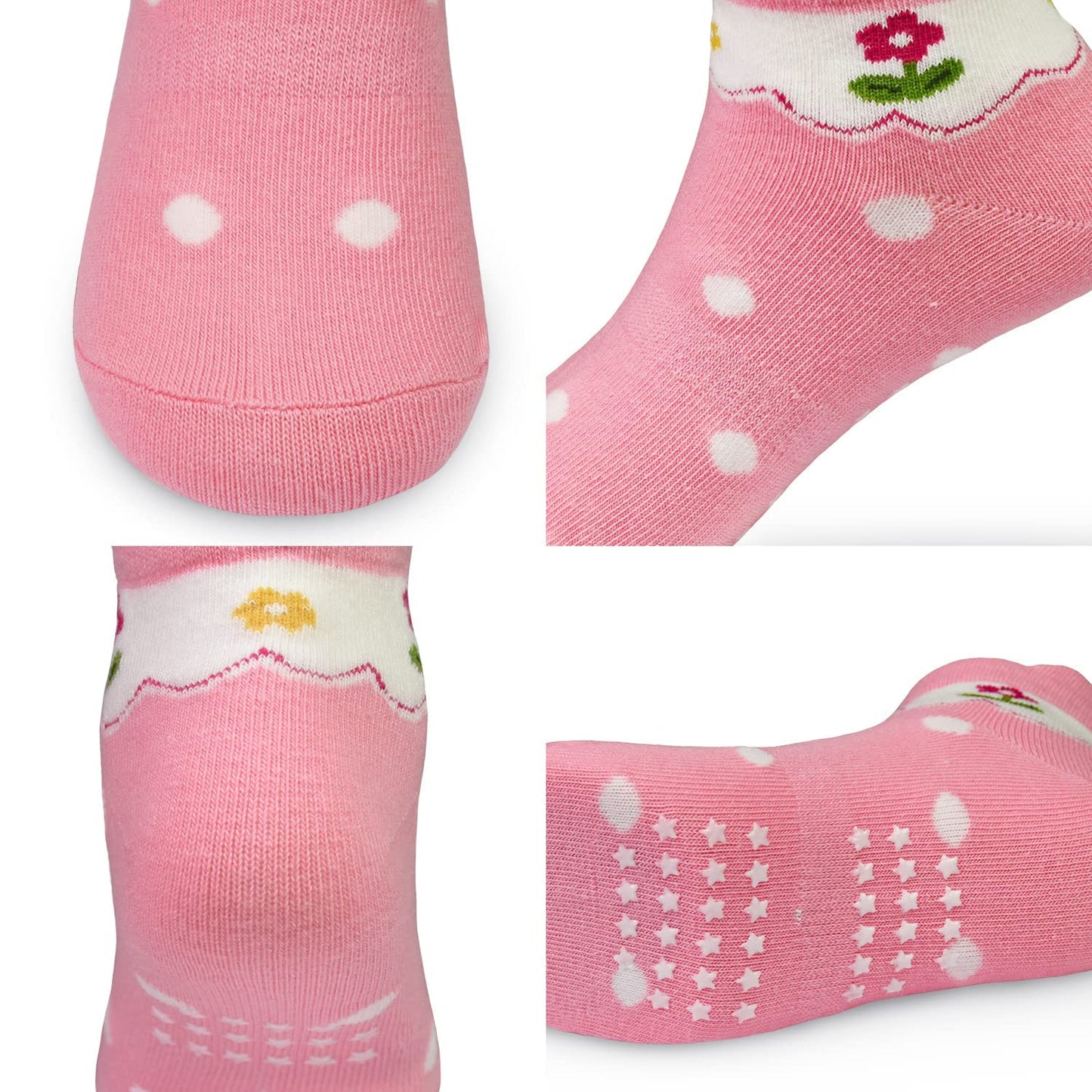 GRPSKCOS Stoppersocken Kinder 12 Paar ABS Socken Rutschfeste Socken Kleinkind Antirutschsocken für 1-7 Jahre Jungen Mädchen