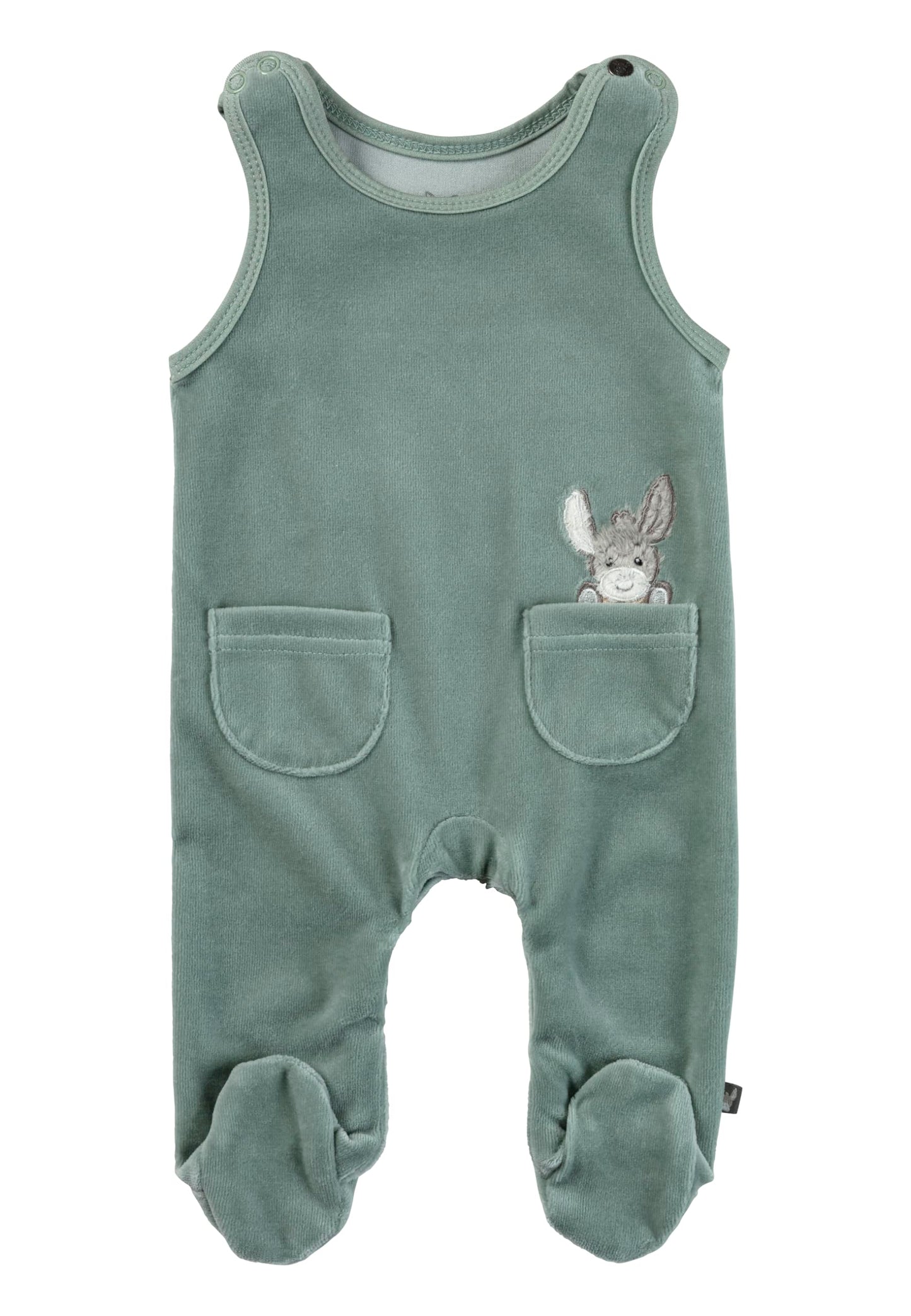 Sterntaler Romper Set Emmi - Baby Rompers made of Velour with Donkey Emmi Appliqué - with Long Sleeve Shirt - Snap Fasteners in the Crotch - Comfortable Unisex Two-Piece from Birth