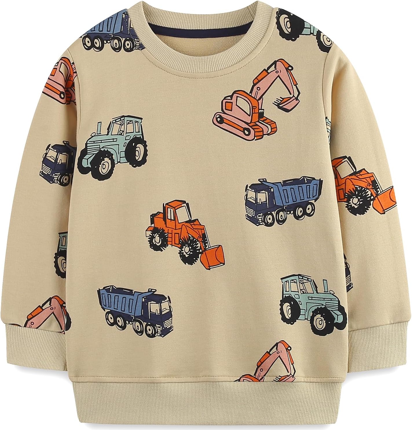 MUJOQE Jungen Sweatshirt Baumwolle Pullover Kinder Warme Langarm Shirt Activewear Tops 1-7 Jahre