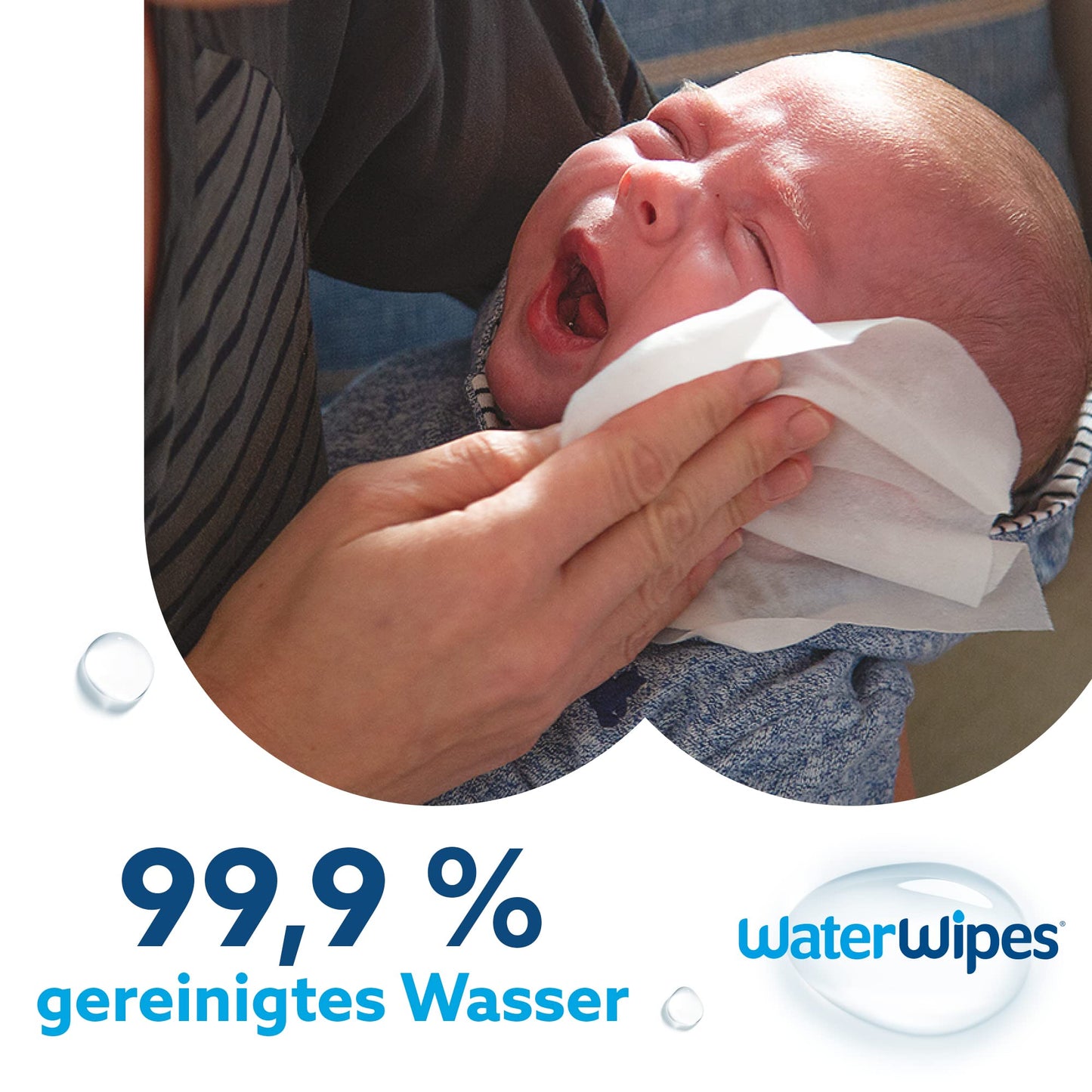 WaterWipes Plastic-Free Original Baby Cleansing Wipes, 360 Wipes (6 Packs), 99.9% Water-Based Cleaning Wipes, Unscented for Sensitive Skin