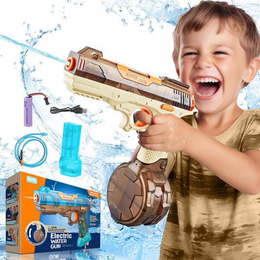 Wasserpistole Kinder – 1200ML Wasserspritzpistole mit 8–10m Reichweite, Outdoor Spielzeug für Sommer, Strand, Pool & Garten – Wasserblaster große reichweite für Jungen & Mädchen (Rot)