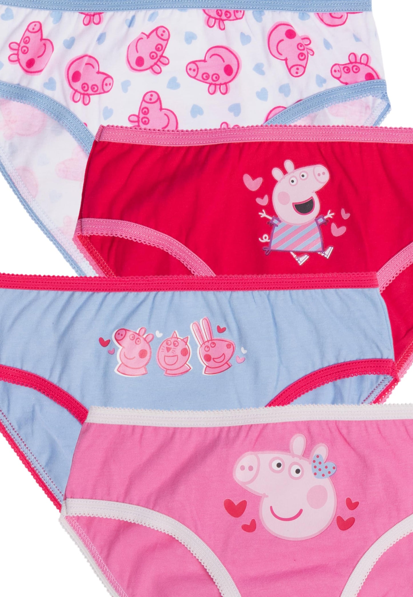 United Labels Peppa Pig Panties for Girls Children's Briefs Underwear Multi-Coloured (4-Pack)