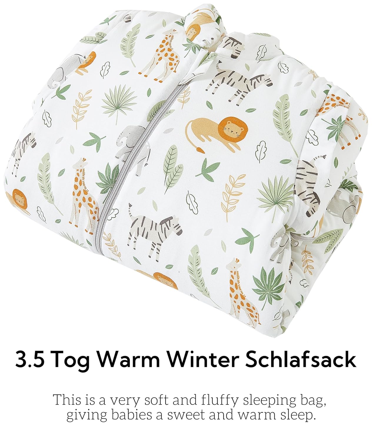 Chilsuessy Baby Sleeping Bag Winter, Removable Sleeves, Warm Lined 3.5 Tog Winter Sleeping Bags, Boys/Girls Sleeping Bag for Toddlers from 6 Months to 6 Years