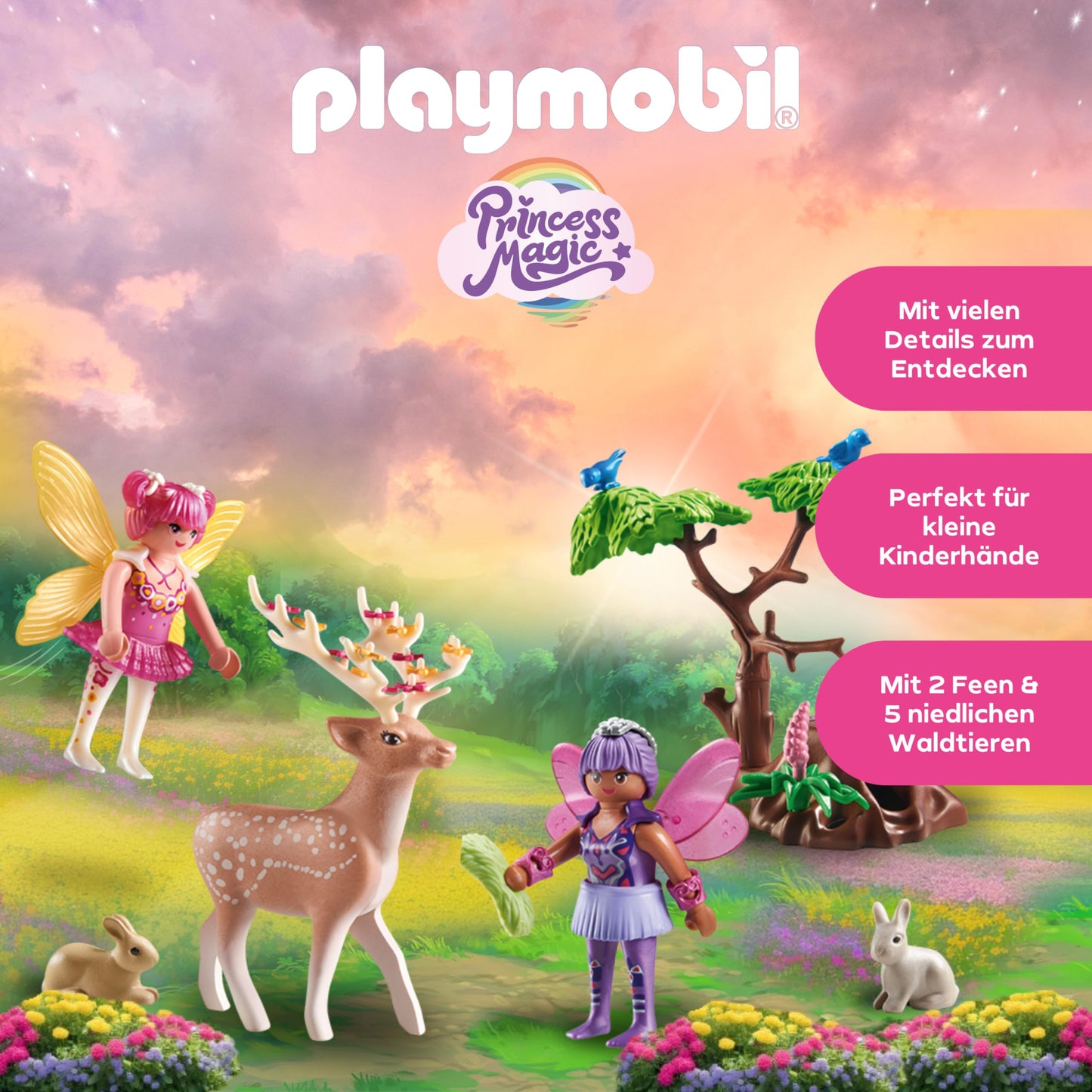 PLAYMOBIL | Princess Magic | Prinzessinnenschloss mit Königspaar | Prinzessinnen Spielzeug | Schloss Spielset | Märchen Spielzeug für Kinder ab 4 Jahren | 71845