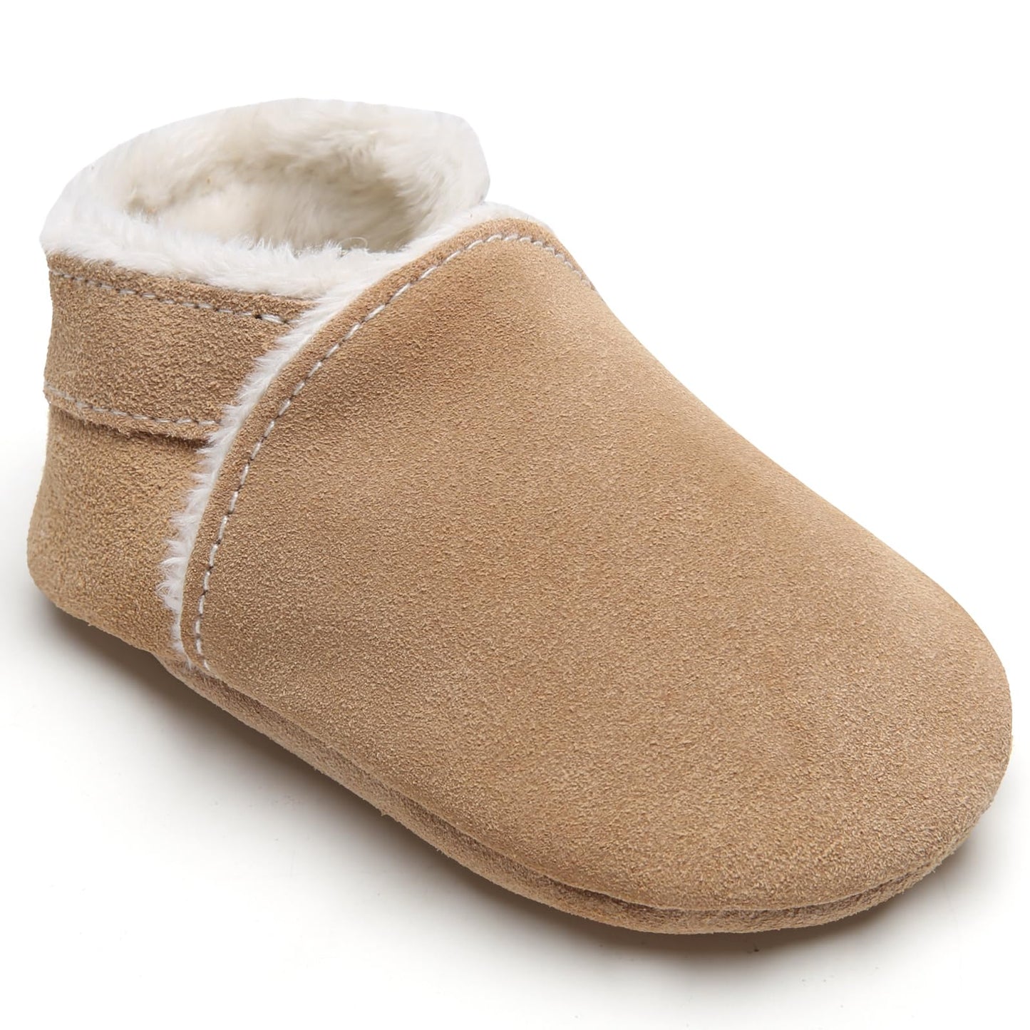IceUnicorn Baby's Crawling Shoes, Winter First Walking Shoes, Baby Lined Leather Shoes, Soft Leather, Suede Soles, Leather Slippers