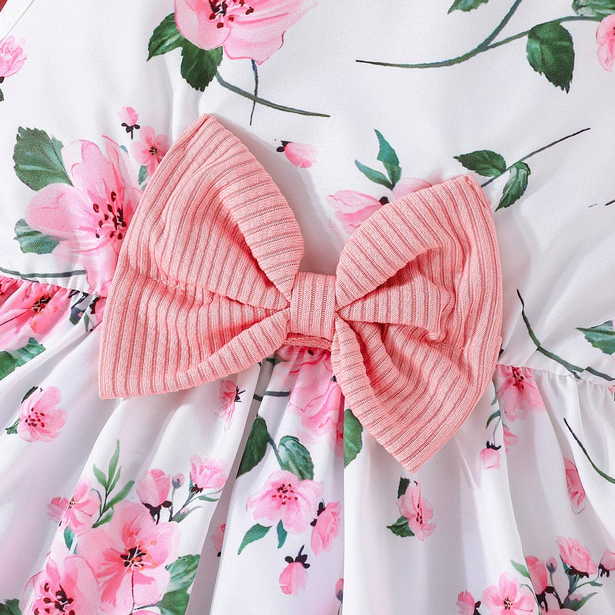Yanmucy Kleine Mädchen Kleider mit Strickjacke Sets Baby Mädchen Kleider Kleinkind Kinder Langarm Ruffle Mantel Mädchen Kleidung für 2-8 Jahre