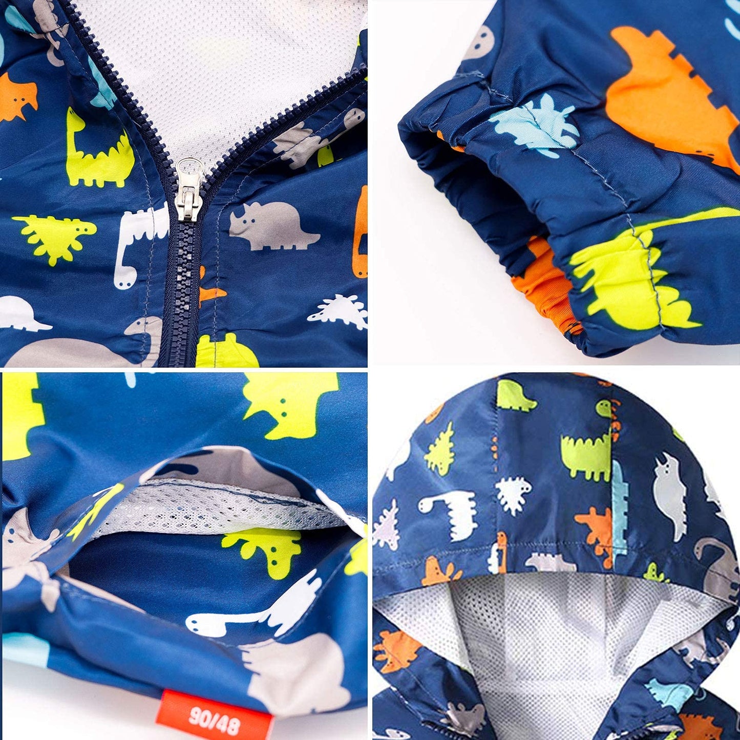 JinBei Jacke Baby Junge Kinder Jacken Kapuzen Sweatjacke Kapuzenjacke Cartoon Aufdruck Jungen Winddicht Mantel Windjacke Übergangsjack Frühling Herbst Outwear Softshelljacke 1-7 Jahre