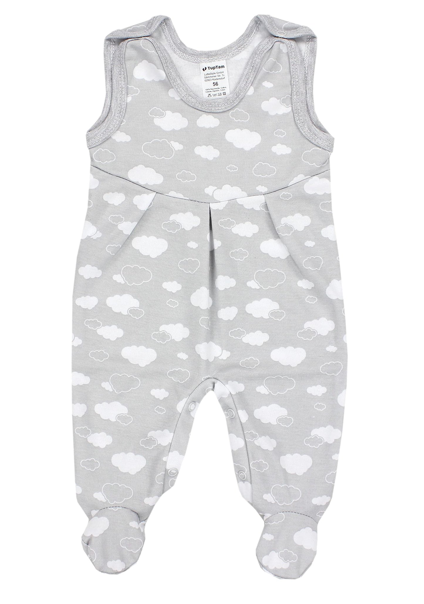 TupTam Baby Mädchen Strampler mit Fuß 3er Pack