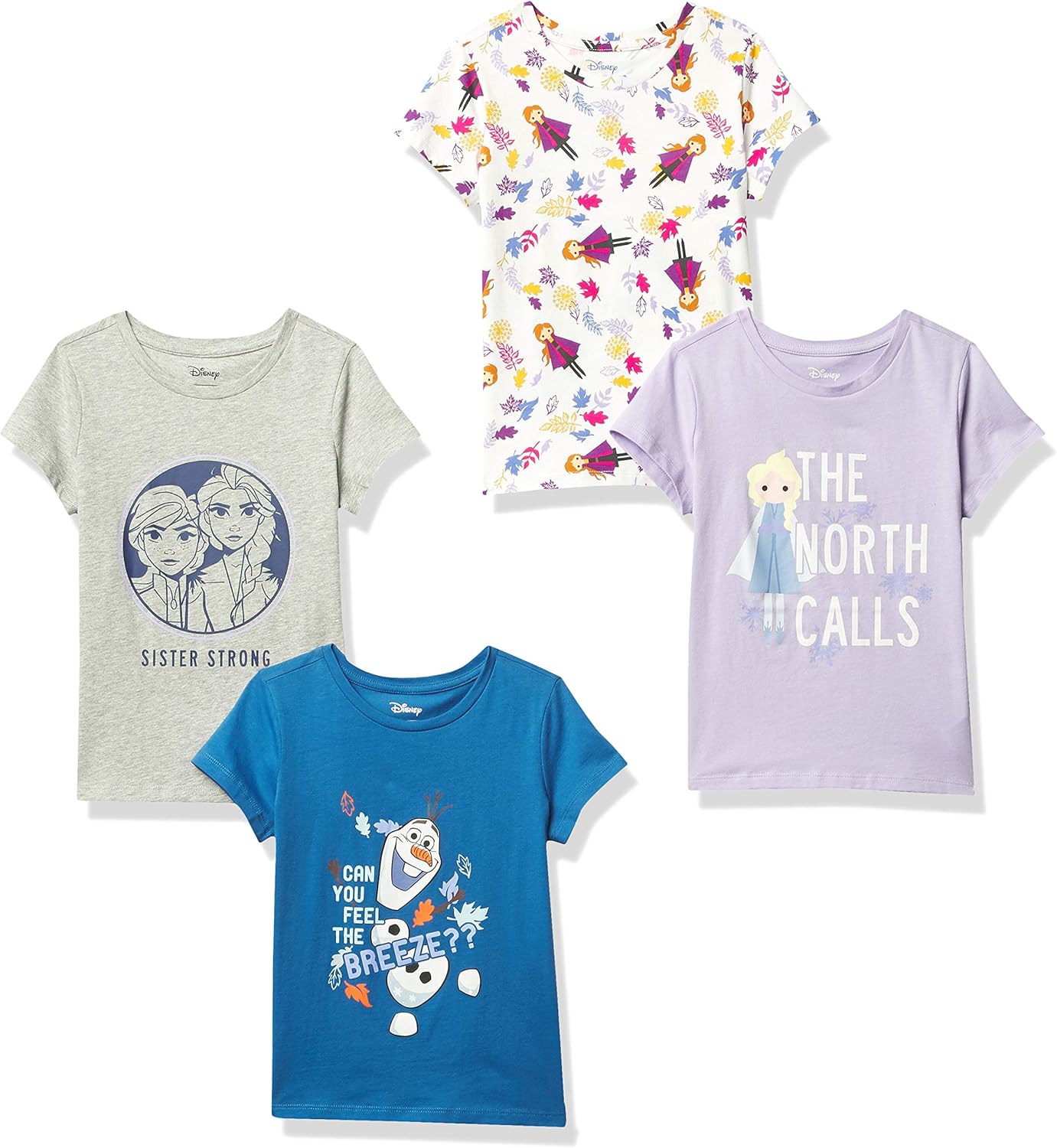 Essentials Disney | Marvel | Star Wars | Frozen | Princess Mädchen Kurzärmelige T-Shirts, Multi-Packs