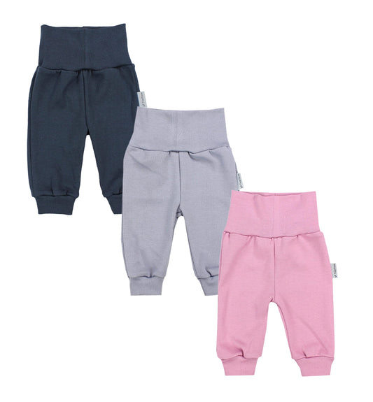TupTam Baby Girls' Jogging Bottoms, Casual Trousers, Pack of 3