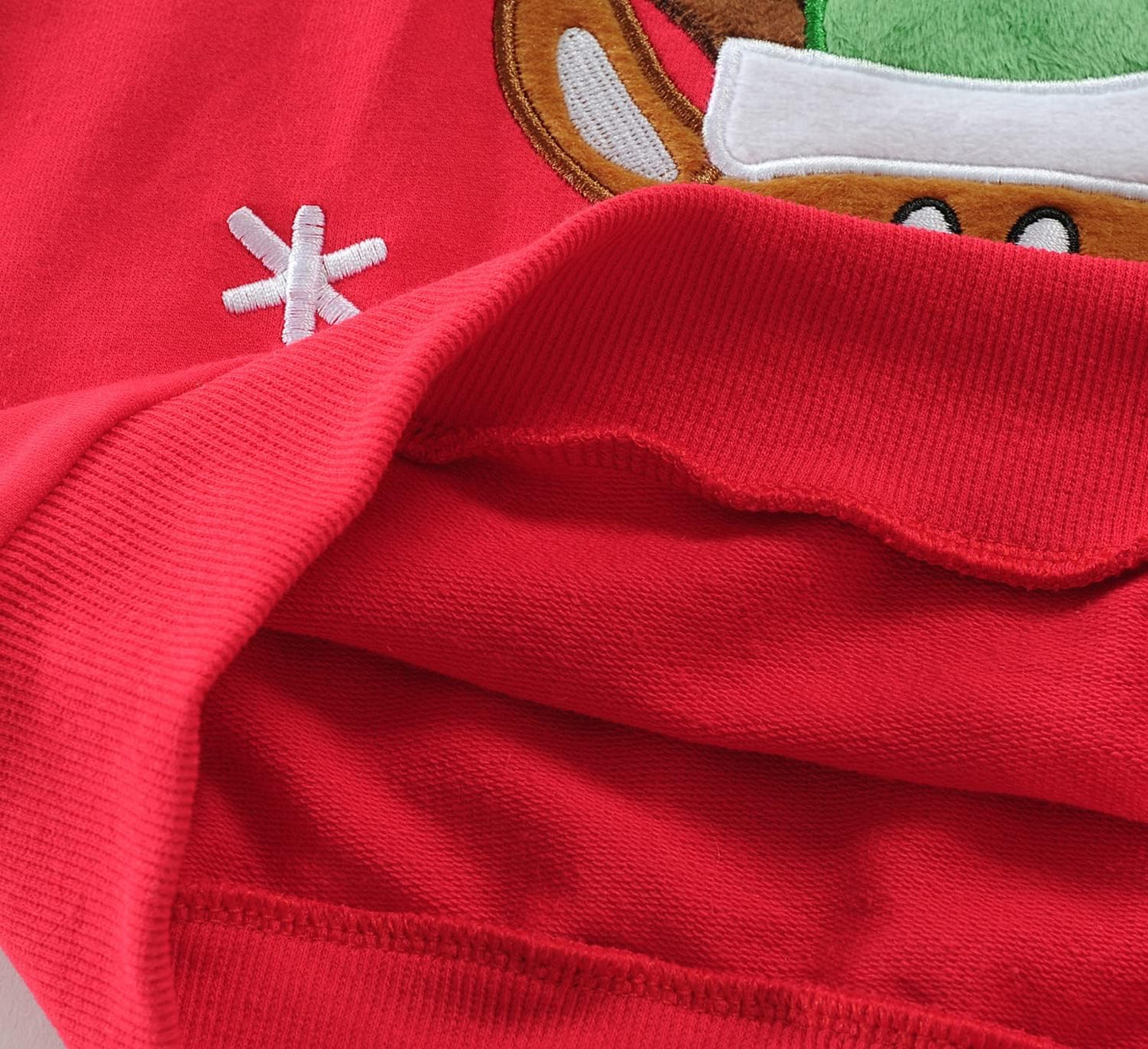 EULLA Kinder Mädchen Jungen Weihnacht Pullover Sweatshirt Weihnachtsoutfit Weihnachtspuli Christmas Xmas Rentier Weihnachtsmann Weihnachtskleidung 92 98 104 110 116 122