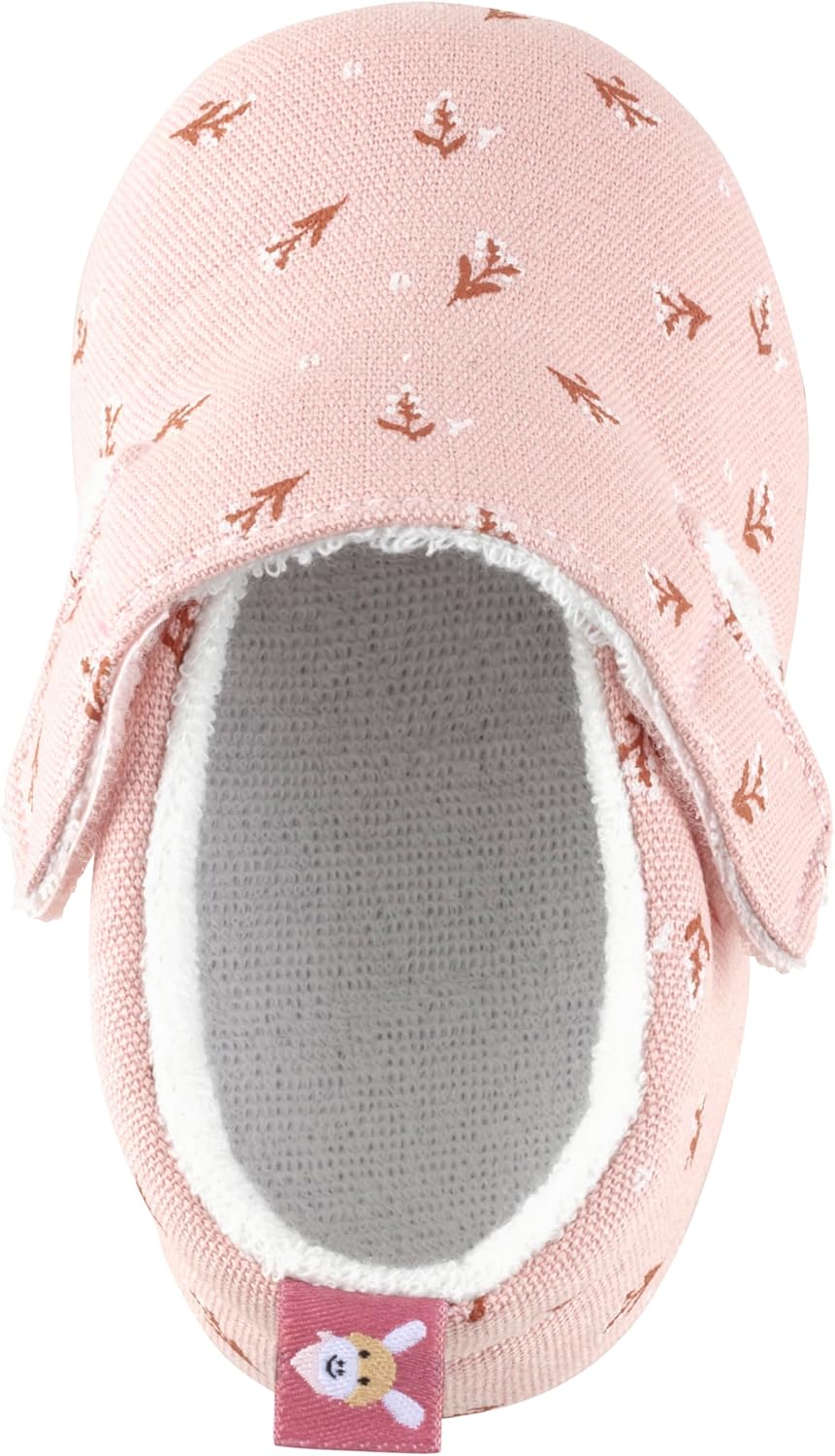 Sterntaler Baby Krabbelschuh bedruckt mit Blumen, Mädchen - Baby Schuhe mit aufgenähter und rutschfester Sohle - gefüttert mit Frottee und aus langlebigem Material, zartrosa, 16