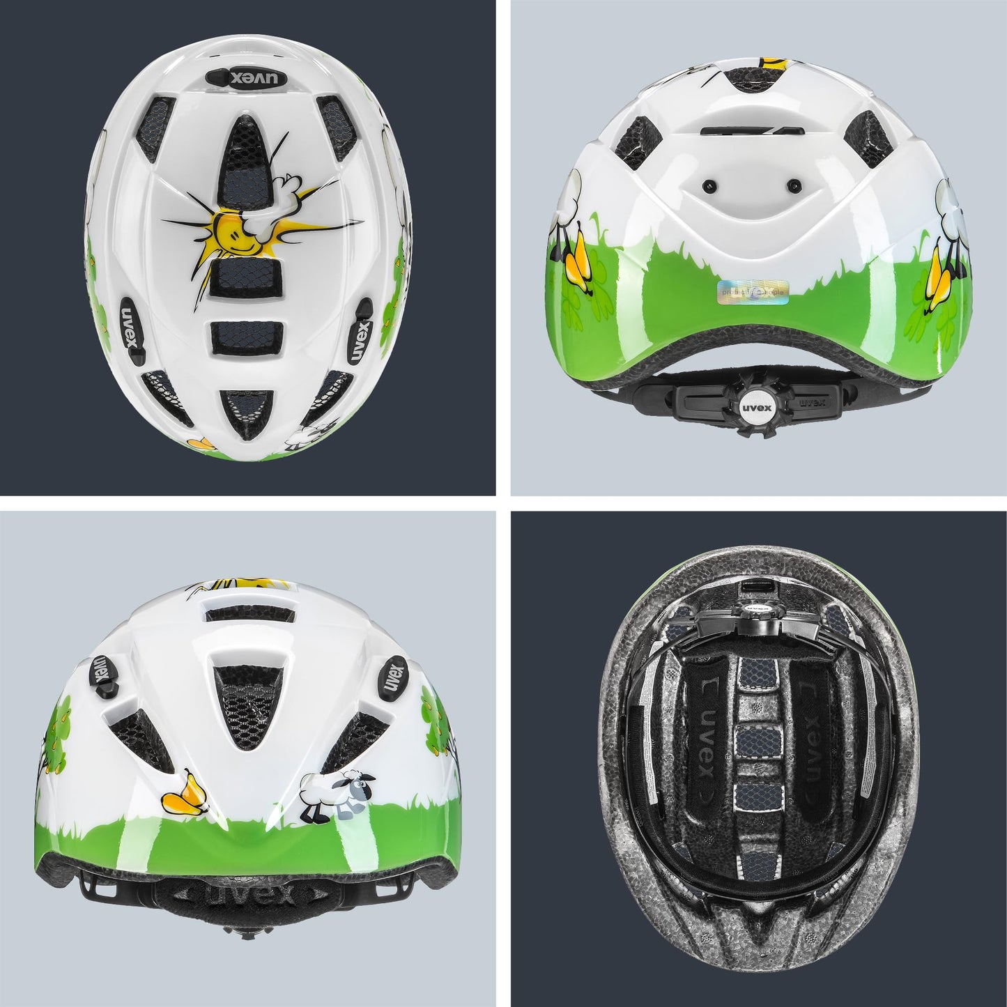uvex Kid 2 - Lightweight bicycle helmet for children - individual size adjustment - expandable with LED light