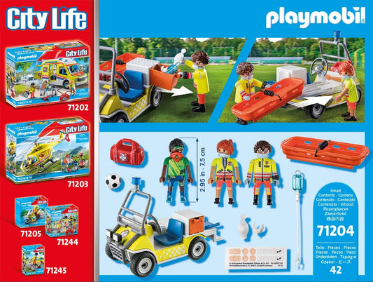 PLAYMOBIL City Life 71204 Rescue Caddy, Toy for Children from 4 Years