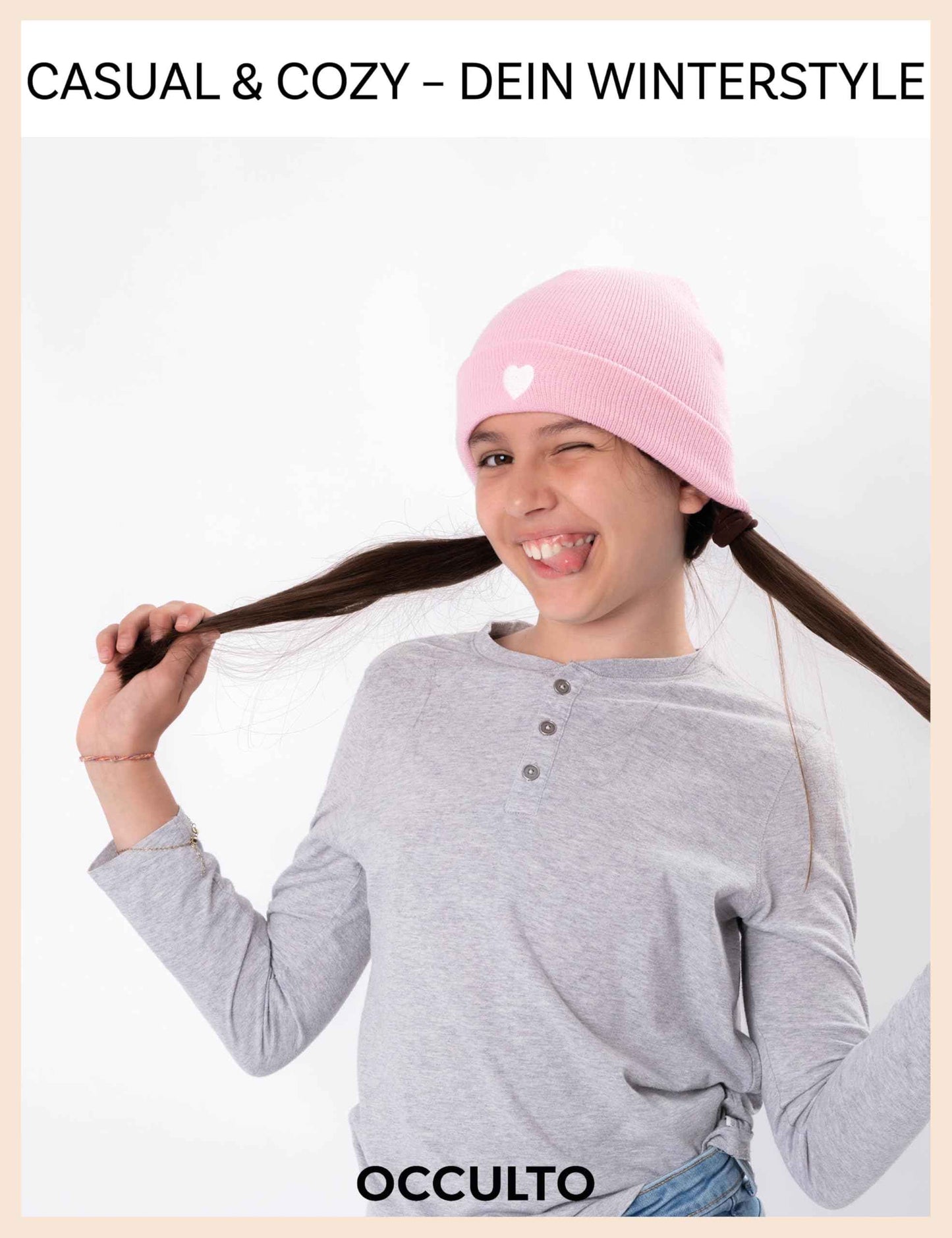 Occulto Jungen & Mädchen Winter Mütze (Model: Lian), Kinder Beanie