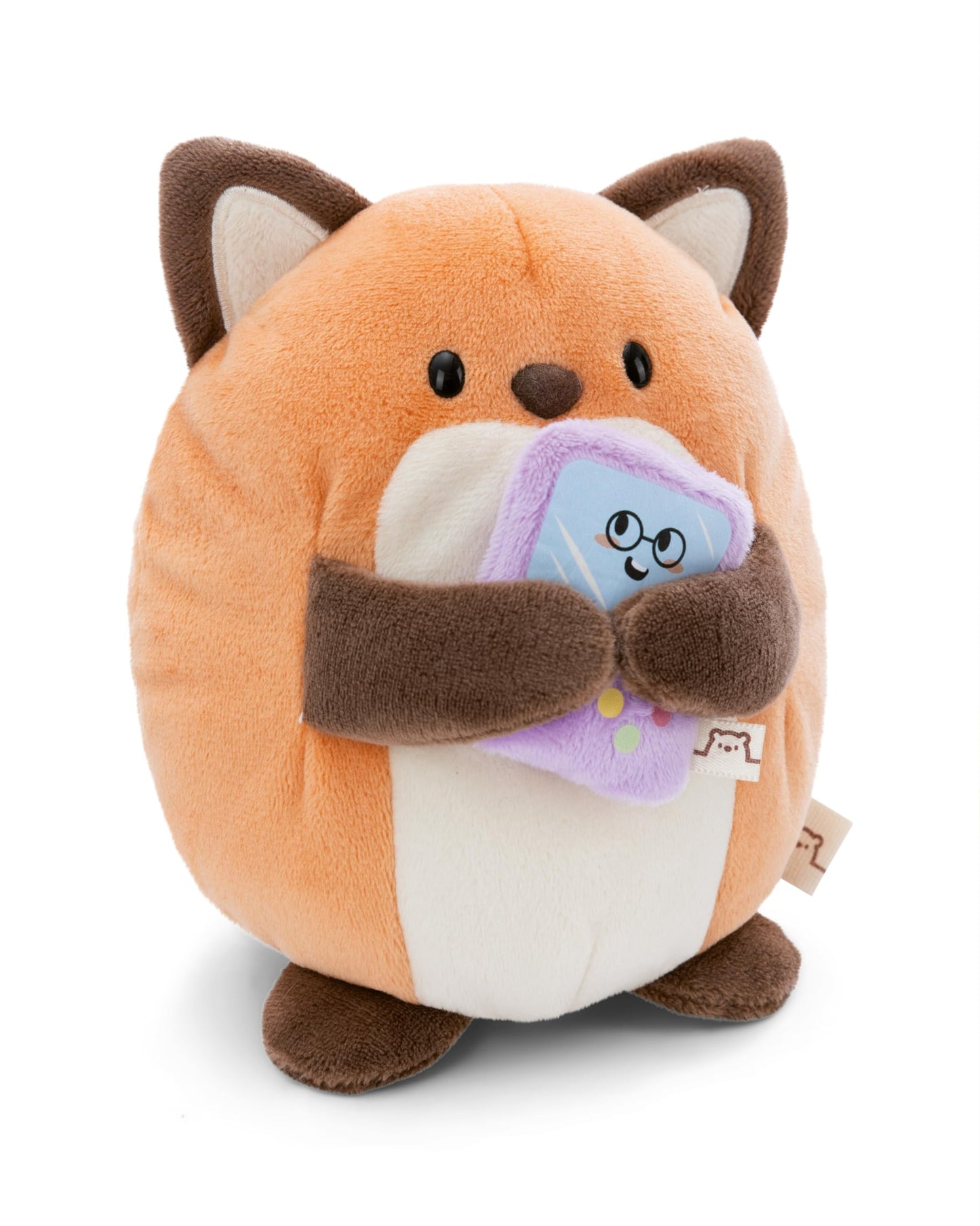 NICI MYMOCHI Fuchs Kuscheltier Geeks 16 cm mit Videospiel in Geschenkbox 11x12x6,5 cm, Flauschiges Stofftier zum Kuscheln, Spielen und Liebhaben - 61151