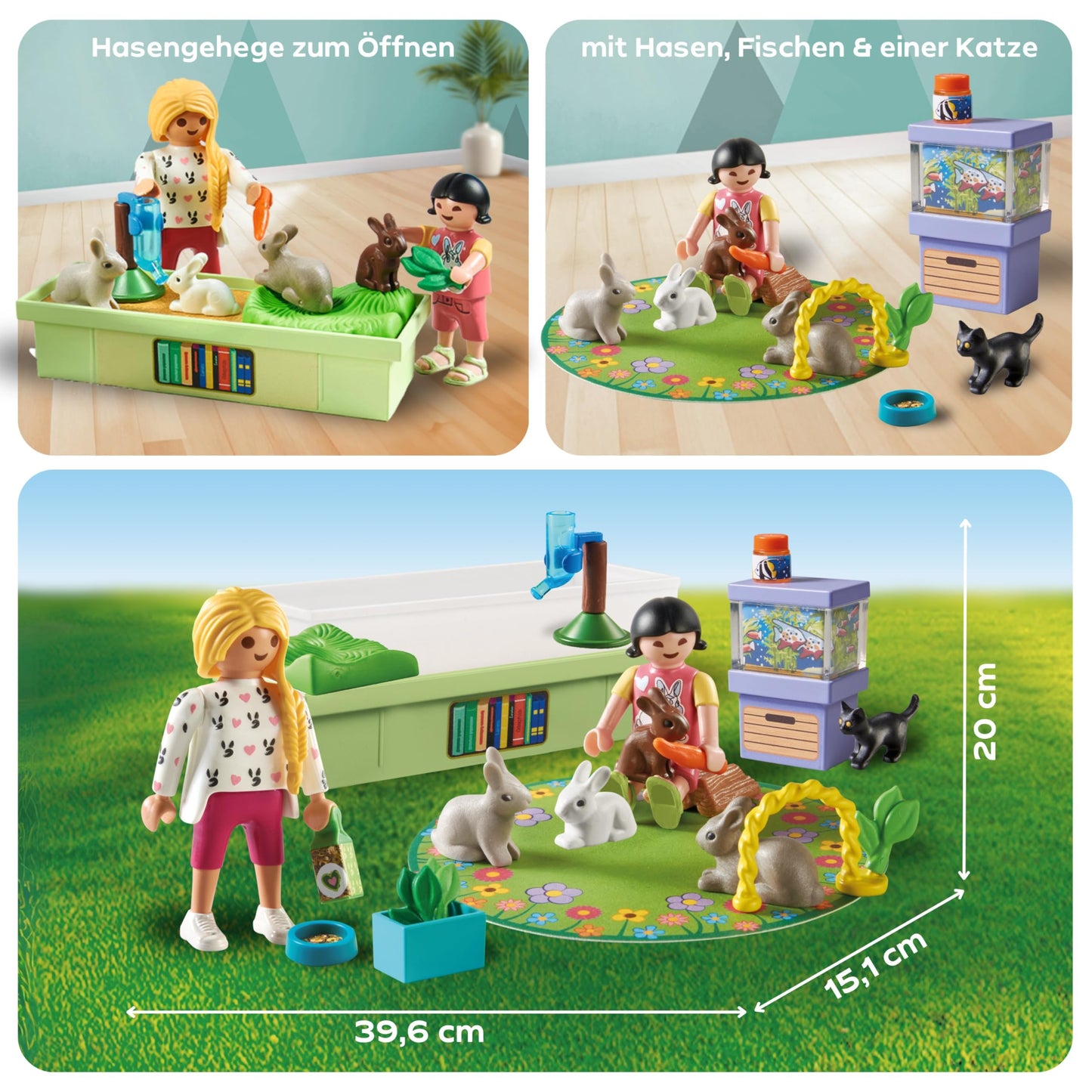 PLAYMOBIL Cat Café Cat Toy Child Animal Figure Set Toy for Children from 4 Years 71744