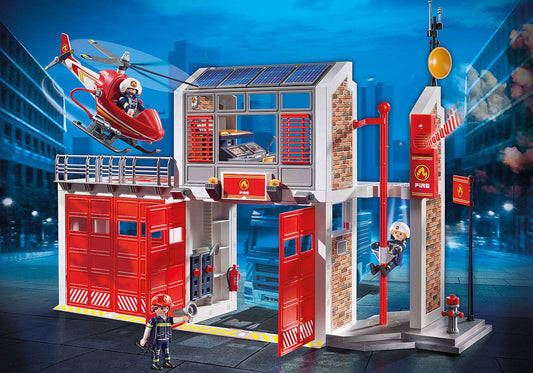 PLAYMOBIL City Action 9462 Große Feuerwache mit Soundeffekten, Ab 5 Jahren