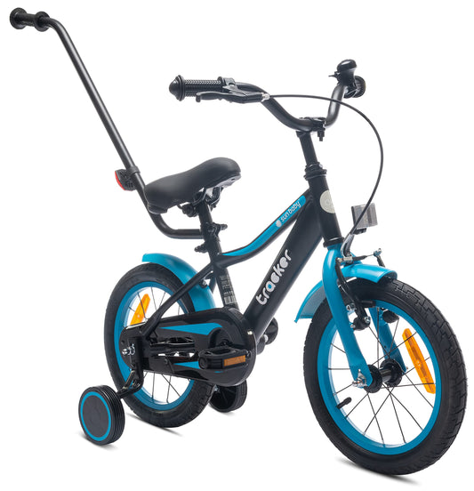 sun baby Jungenfahrrad Kinderfahrrad 14 und 16 Zoll Jungen Tiger Tracker Bike Leicht Stützräder mit Schubstange ab 2-6 Jahre BMX Fahrrad Kinder - Meloni2