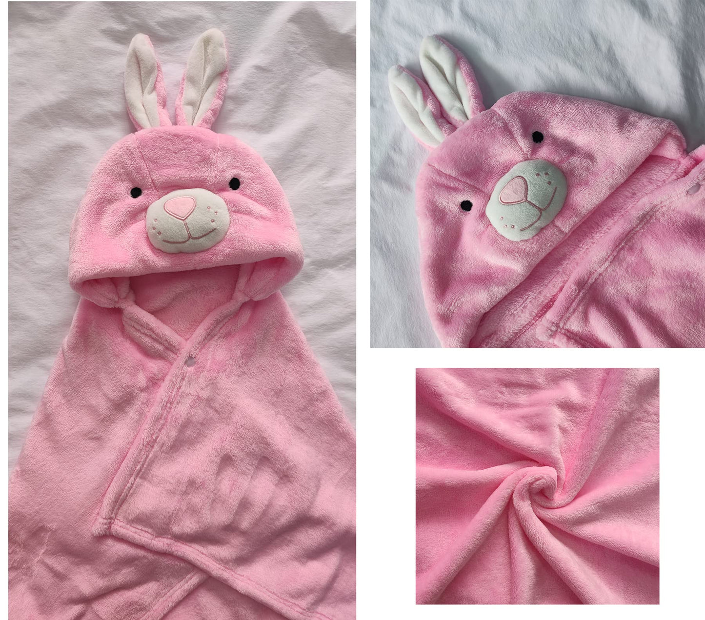Doladola Baby Decke Babys Tier Design,Flanell Kinder Decke Kapuzenhandtuch für Mädchen und Jungen,Baby Kapuze Badeponcho Kinder Warm(gelbe Ente)