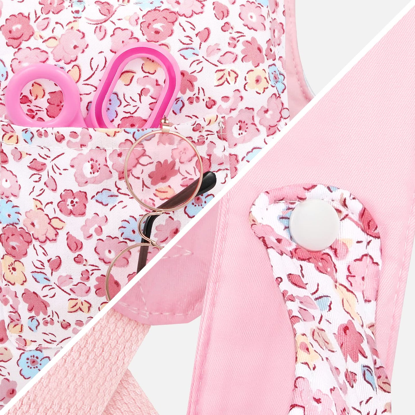 GAGAKU Puppentrage ab 3 Jahre Bauchtrage Babypuppen Zubehör Schultergurte Babytrage Puppe Kleinkind Puppentragetasche Stofftiertrage Kuscheltierträger - Rose - Kaninchengarten
