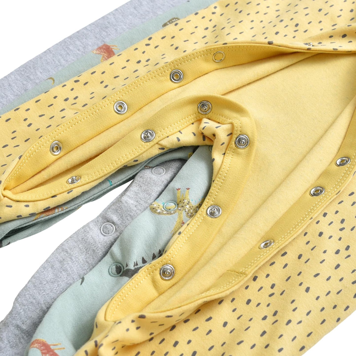 amropi Baby Mädchen Schlafstrampler 3er Pack Jungen Pyjamas Baumwolle Overalls Strampler für 0-12 Monate