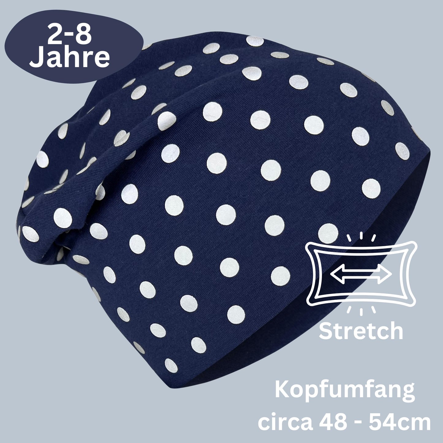 Heckbo 360° Reflector Children's Hat & Loop Scarf Set, Many Designs, 2–8 Years, 95% Cotton, Soft & Easy-Care Stretch Material, for Boys, Girls, Beanie for Spring, Summer, Autumn, Winter