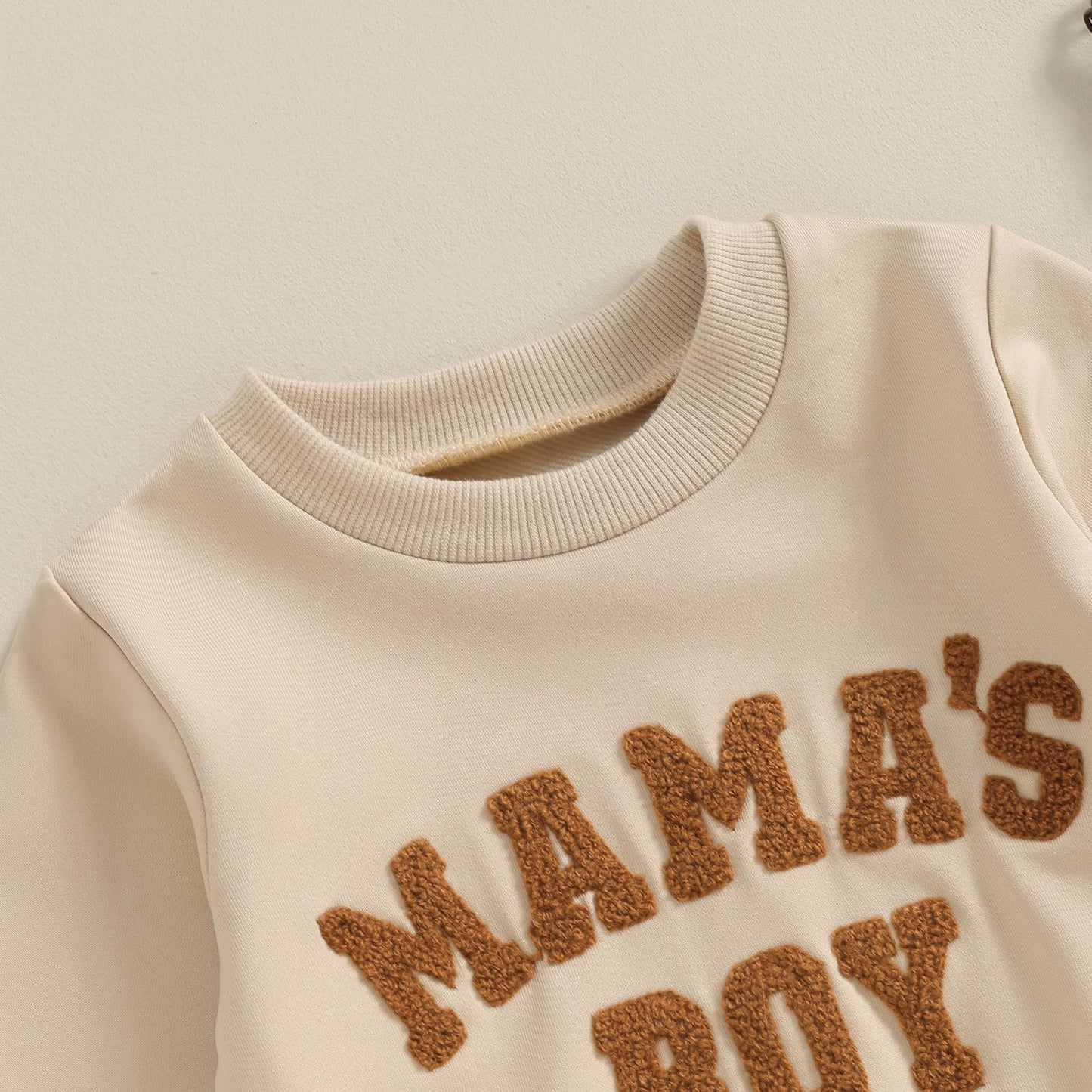 Geagodelia Baby Boys Clothing Outfit Baby Clothing Set Long Sleeve Sweatshirt + Trousers Newborn Soft Baby Set Mama's Boy 2-Piece
