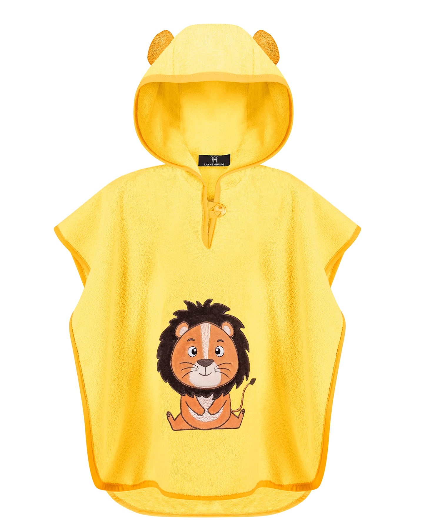 LAYNENBURG Premium Badeponcho Kinder mit Kapuze - 100% Baumwolle - OEKO TEX - Baby Jungen Mädchen Handtuch Poncho Frottee