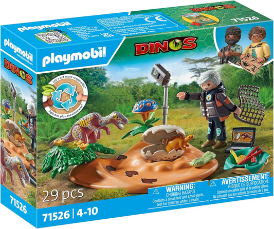 PLAYMOBIL | Dinos | Stegosaurus-Nest mit Eierdieb | nachhaltiges Spielzeug für Kinder ab 4 Jahren | 71526