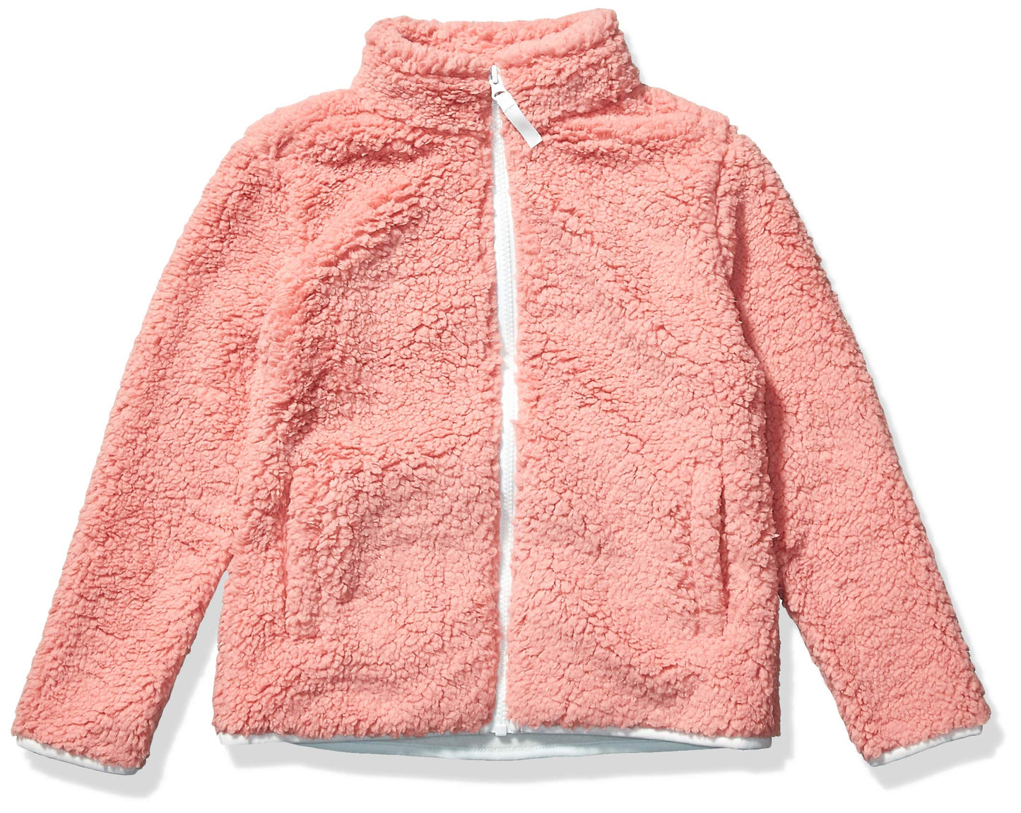 Amazon Essentials Mädchen Sherpa-Fleecejacke mit durchgehendem Reißverschluss