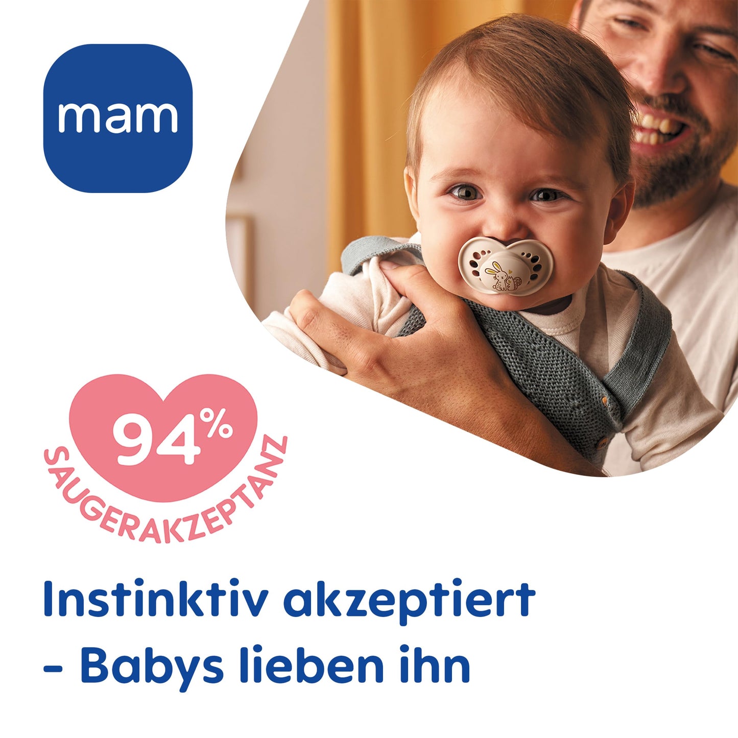 MAM Original Schnuller im 2er-Set, zahnfreundlicher Baby Schnuller aus nachhaltigen & bio-erneuerbaren Materialien, Sauger aus MAM SkinSoft Silikon, mit Schnullerbox, 6-16 Monate, rosa/lila