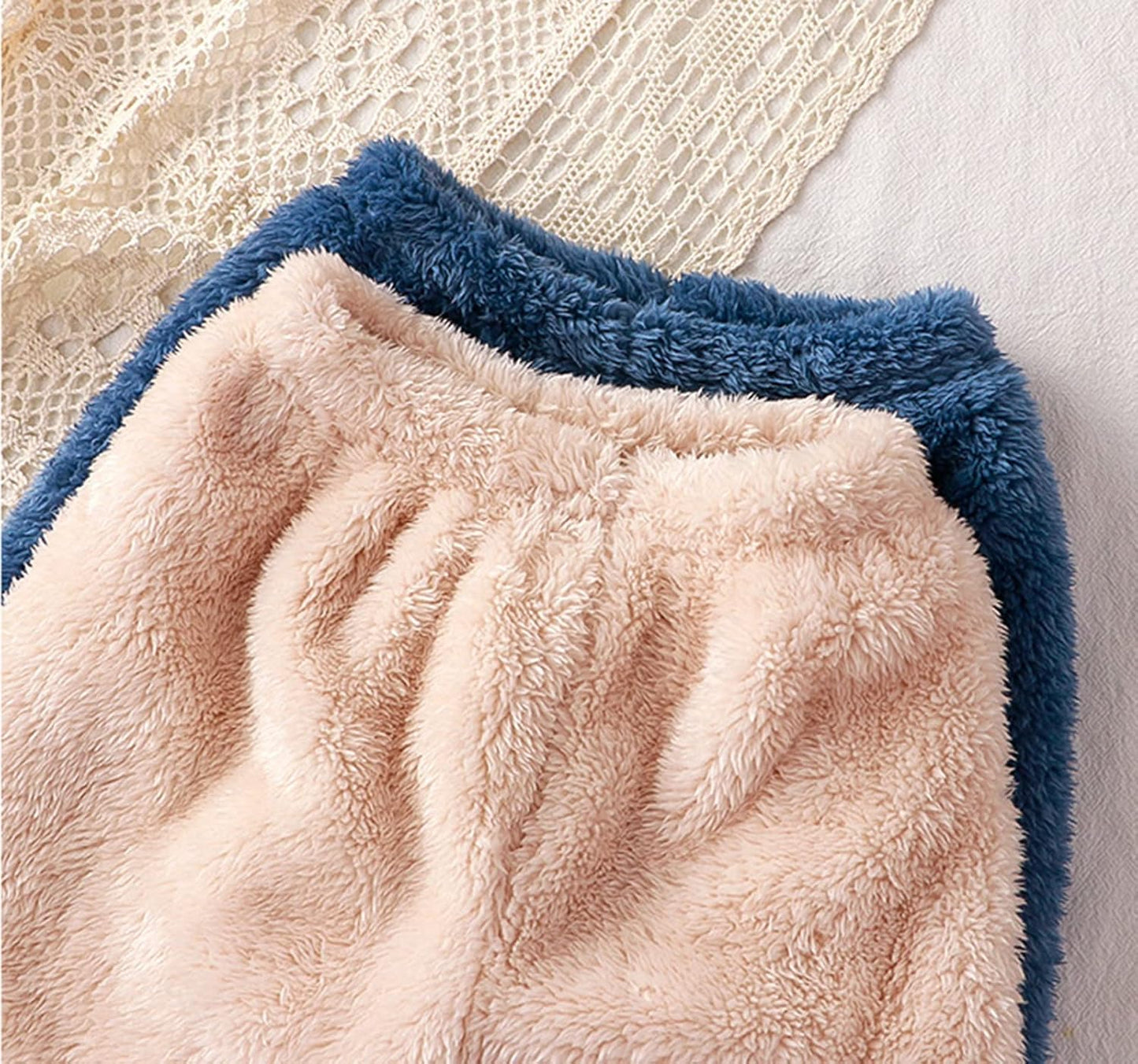 Fccrian Kleinkind Kinder Baby Mädchen Jungen Kleidung Winter Warm Kapuze Ohr Sweatshirt Tops und Hosen 2-teiliges Herbst-Outfits Pyjama Nachtwäsche Set Baby Pyjama einfarbig