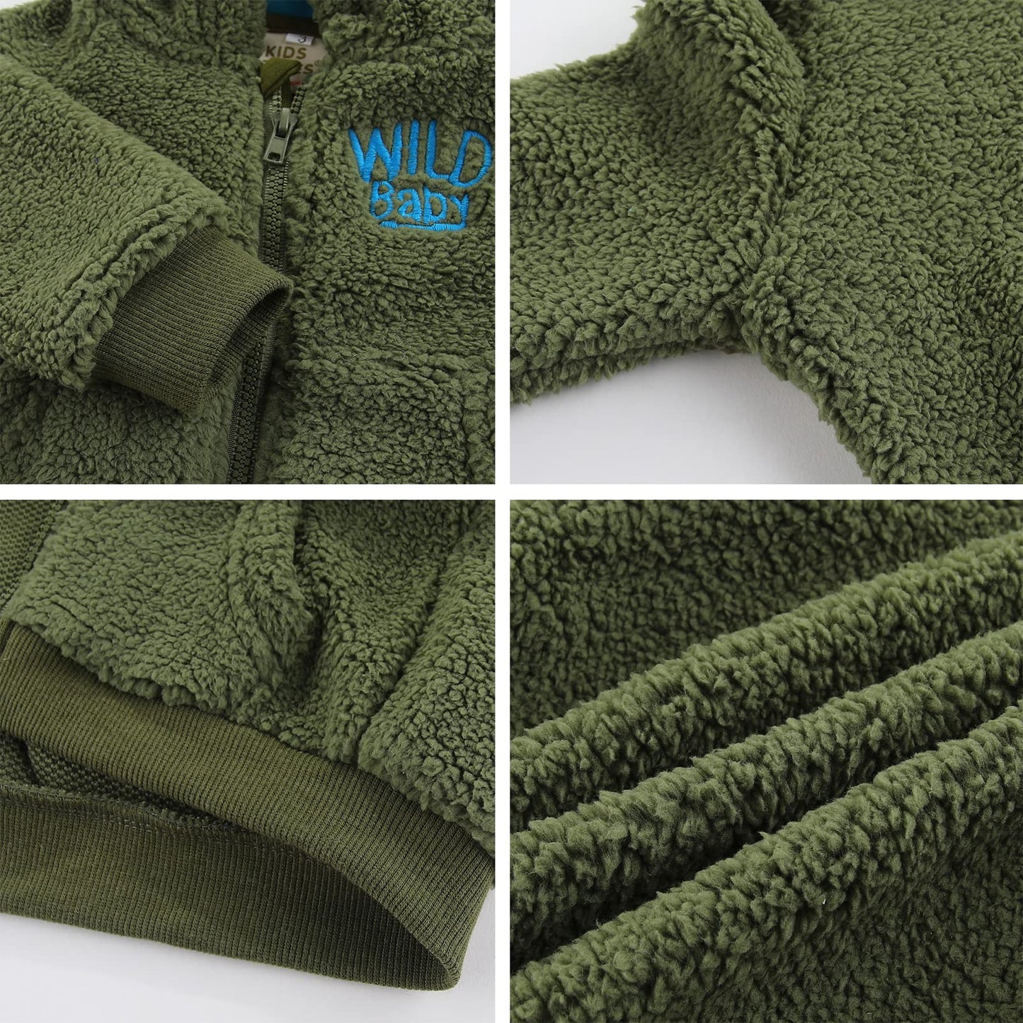 Gajaous Newborn Baby Girls Boys Fleece Hooded Jacket Zip Bear Coat Warm Winter Outwear