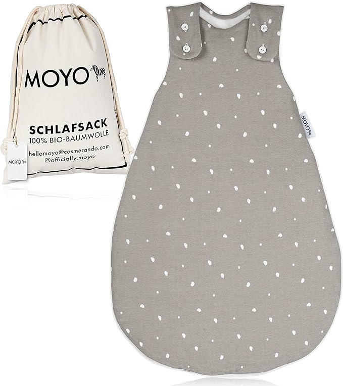 Winter-Schlafsack rund Warmer Tupfenregen Grau
