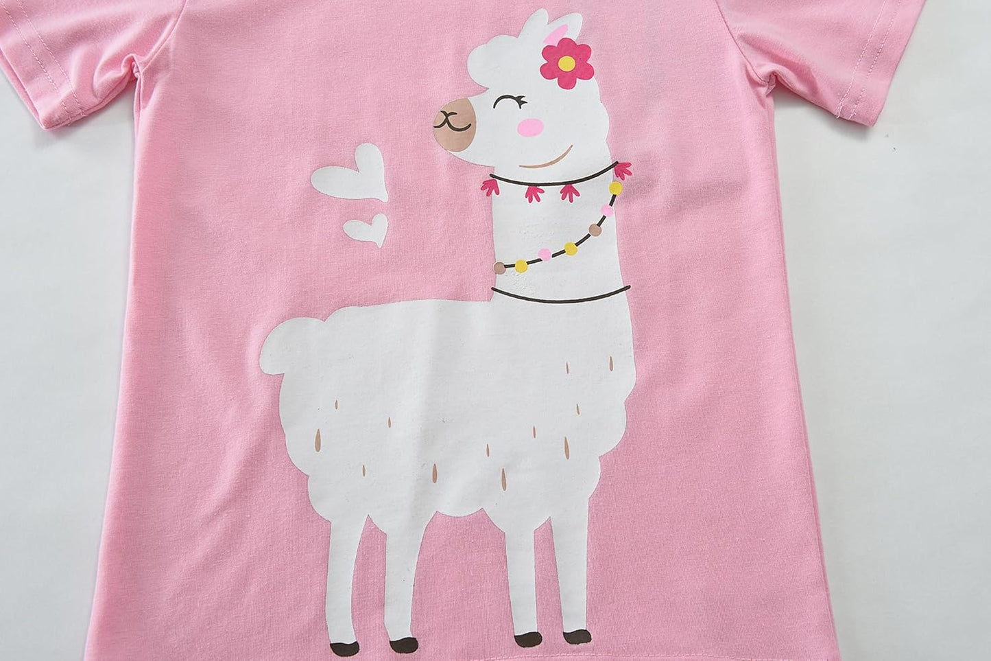 EULLA Mädchen Schlafanzug Kinder Kurz Einhorn Dino Katze Prinzessin Hase Pyjama Set Sommer Kleidung Zweiteiliger Nachtwäsche Baumwolle 92 98 104 110 116 122