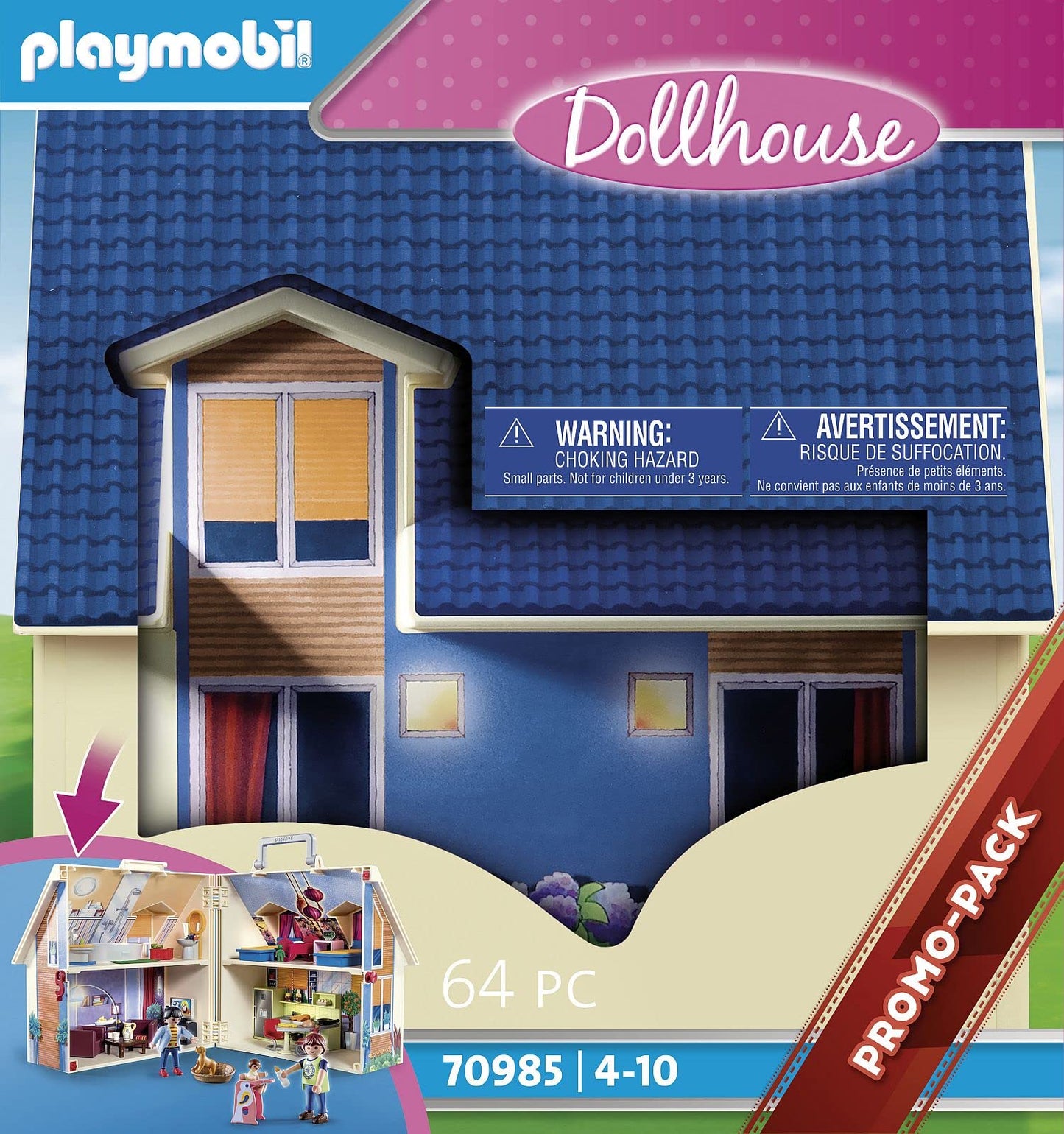 PLAYMOBIL | Dollhouse |Spielzeug für Kinder ab 4 Jahren | Mitnehm-Puppenhaus mit Griff | 70985