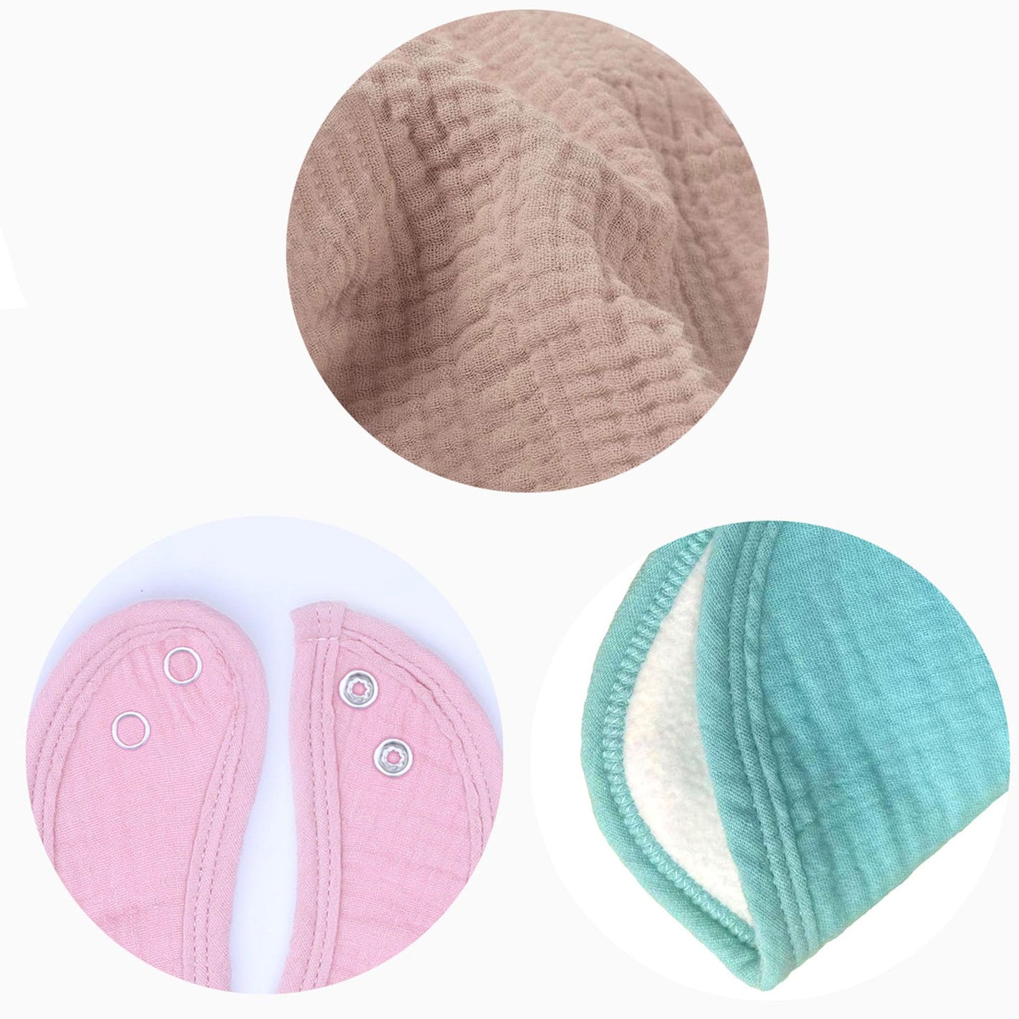 SLOSH Lätzchen Baby Für Neugeborene Babylätzchen für Babys und Kleinkinder Jungen und Mädchen Unisex Set Druckknopf
