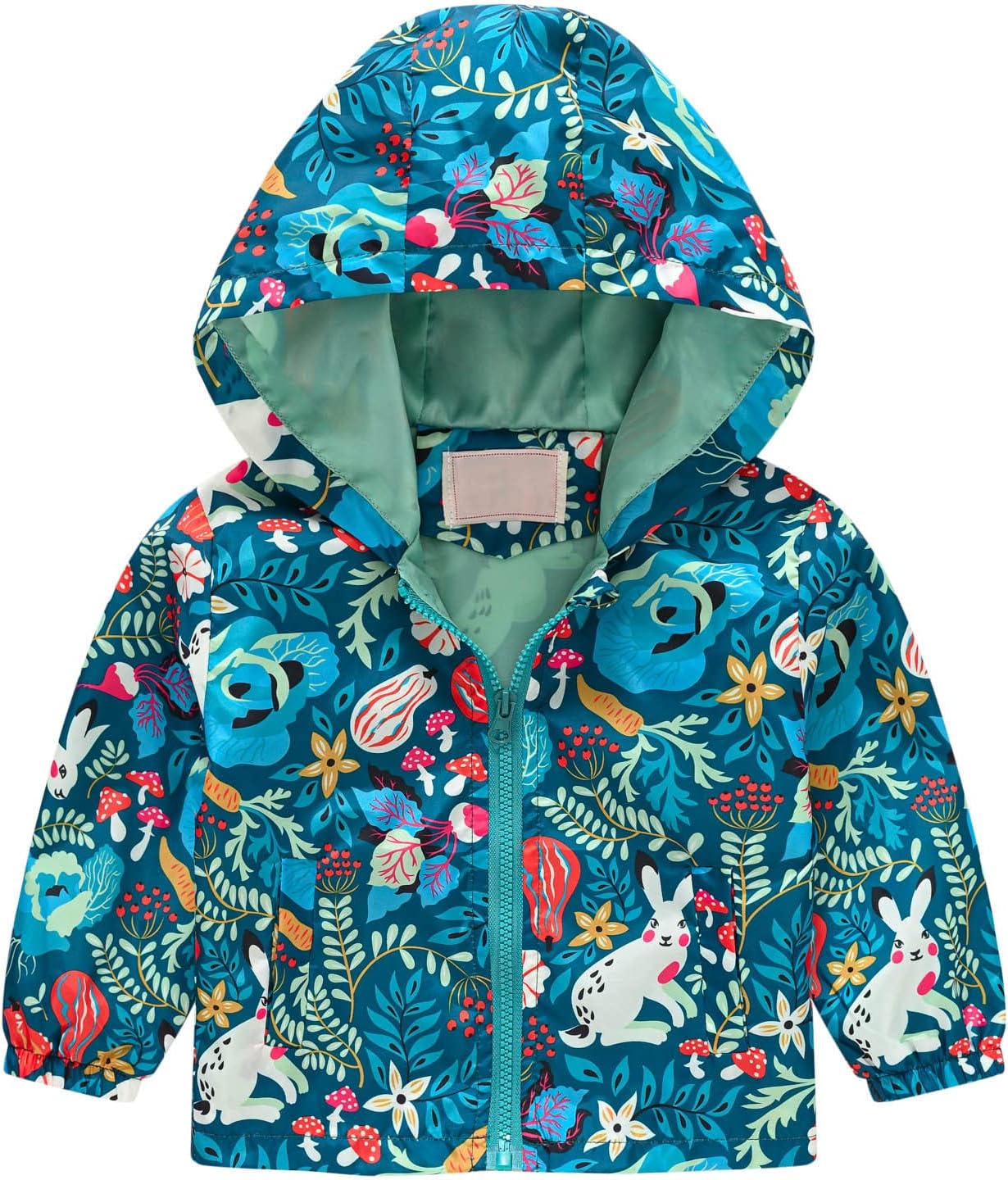 KQIVAM Children's Rain Jacket Transition Jacket Waterproof Outdoor Jacket Windproof with Hood Waterproof Jacket for Children Unisex Rainwear for Girls and Boys