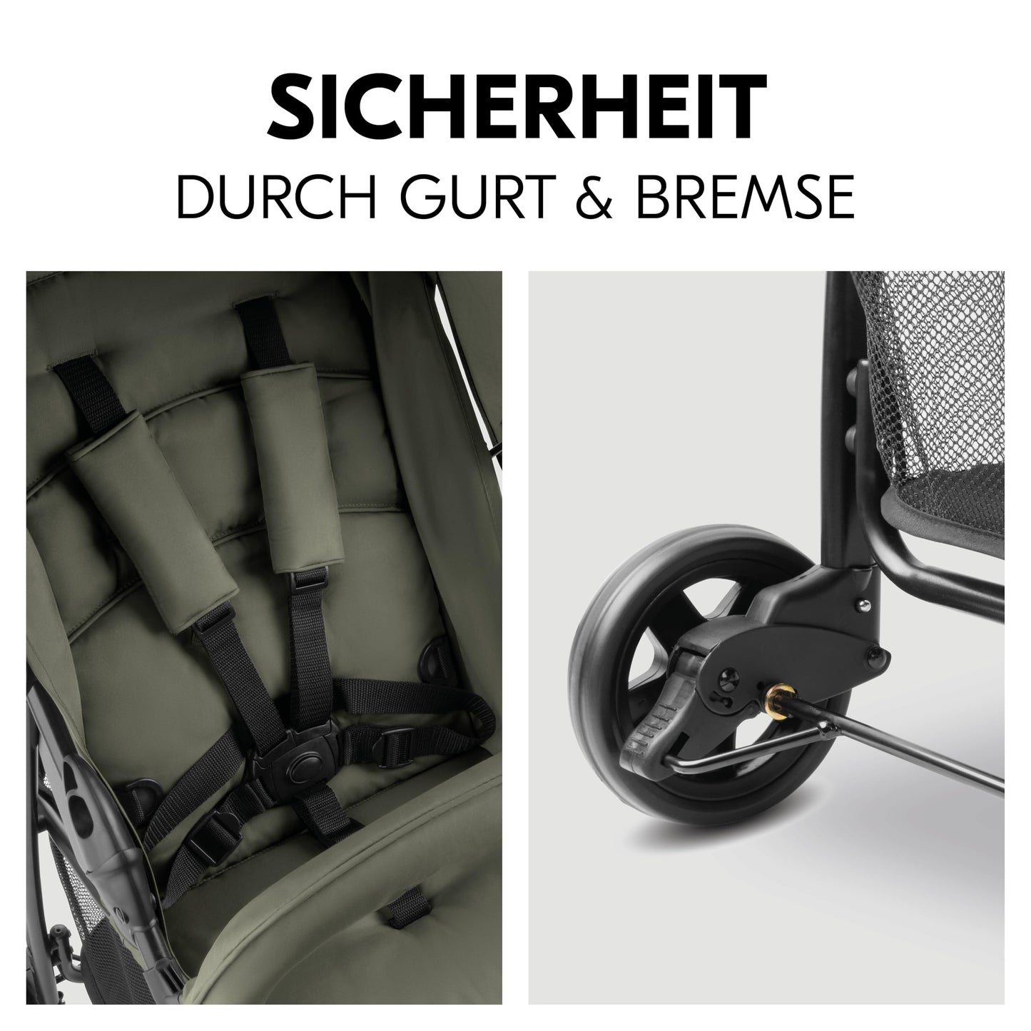 Hauck Lightweight Stroller up to 18 kg with reclining function from birth, small foldaway, sun canopy, large basket