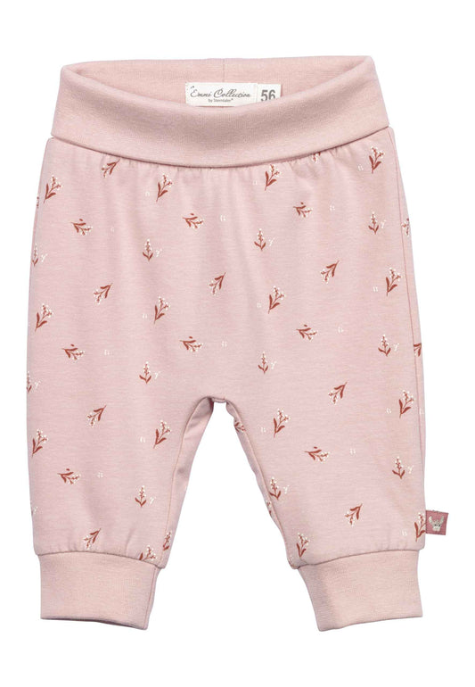 Sterntaler Flowers Girls' Baby Trousers with All-Over Print, Cotton Jersey Jogging Bottoms with Elastic Cuffs, Comfortable Children's Slip-On Trousers, Children's Clothing from Birth