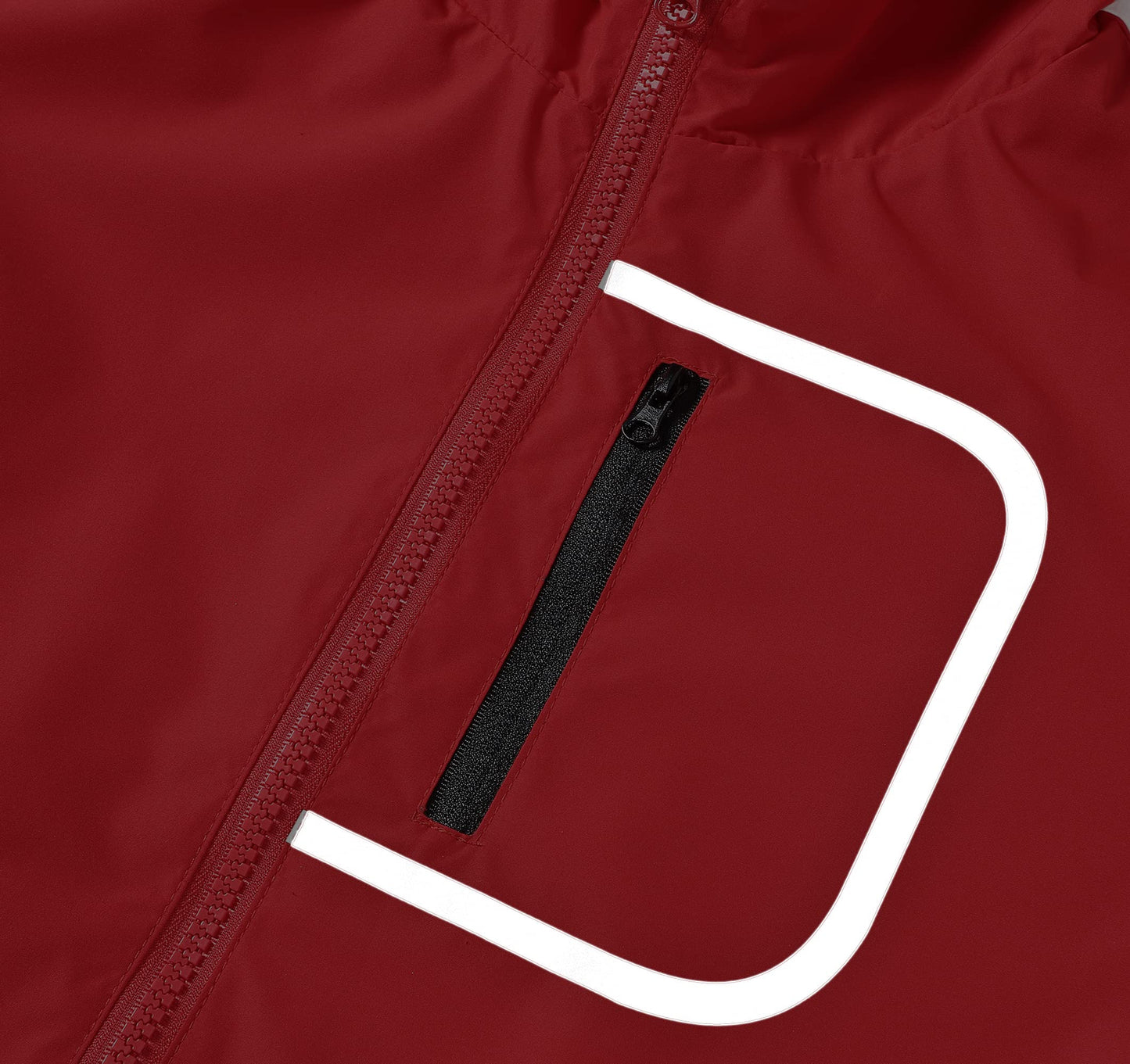 ALXHUTE Kinder Regenjacke Wassersäule Jungen Mädchen Übergangsjacke Funktionsjacke mit Kapuze