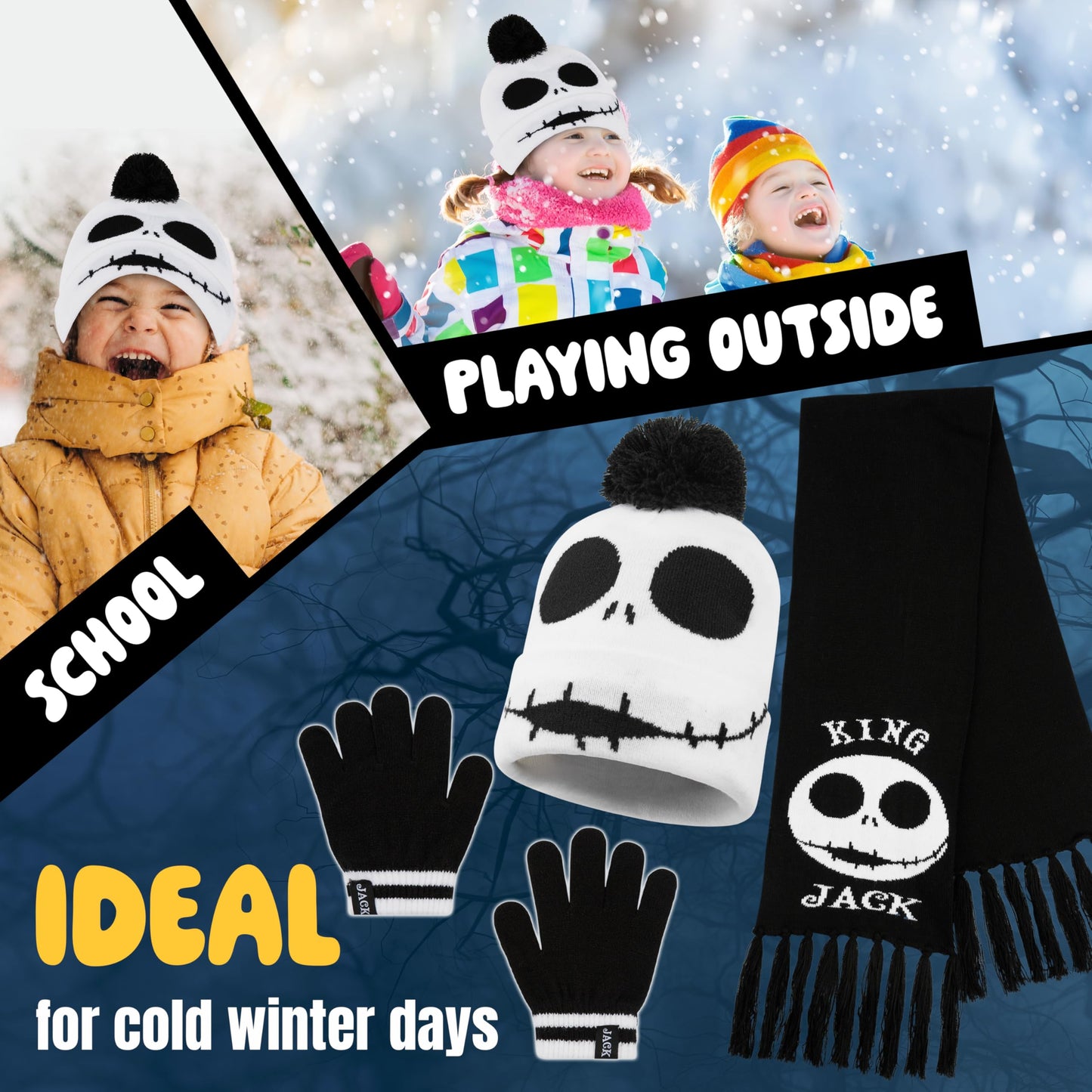 Disney The Nightmare Before Christmas Girls' Winter Accessory Set - Gifts Girls