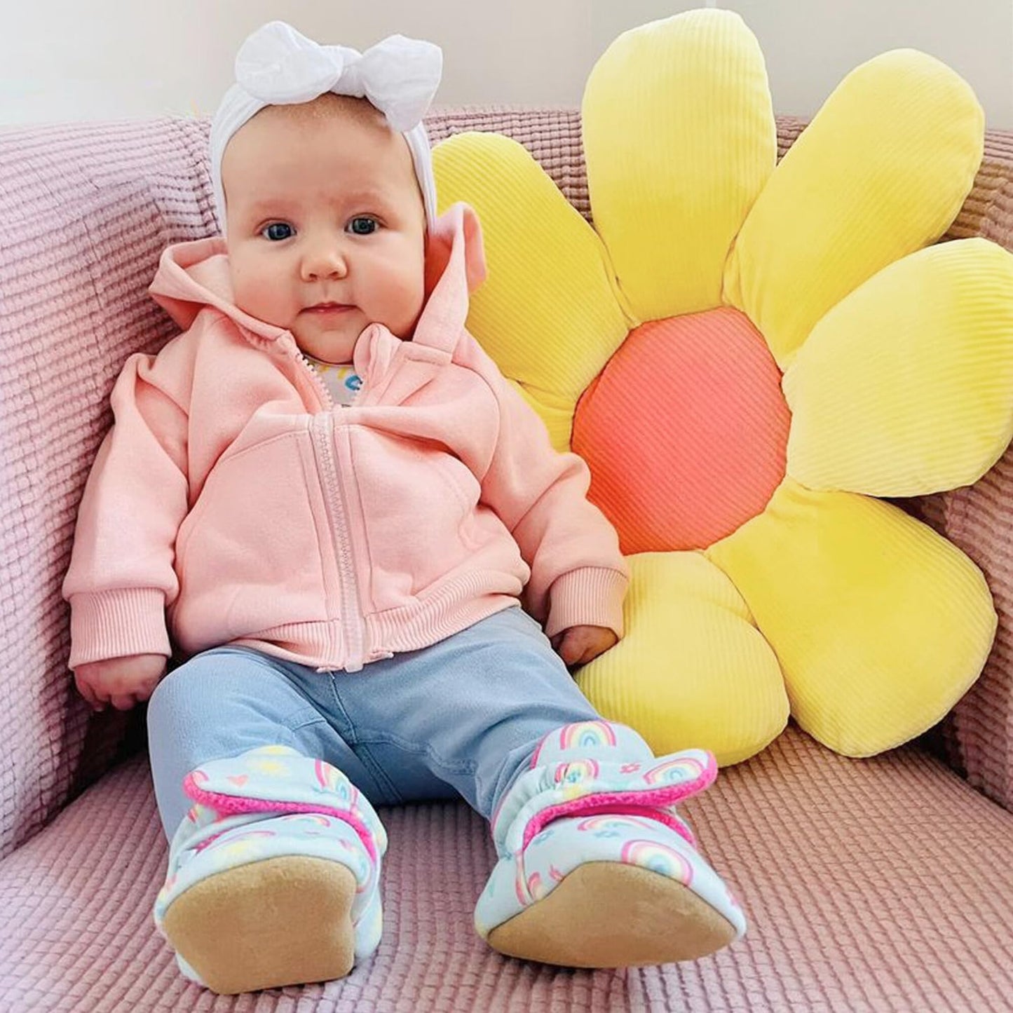 Dotty Fish Baby Winter Boots - Warm Non-Slip Cotton Crawling Shoes with Suede Sole - 0-24 Months